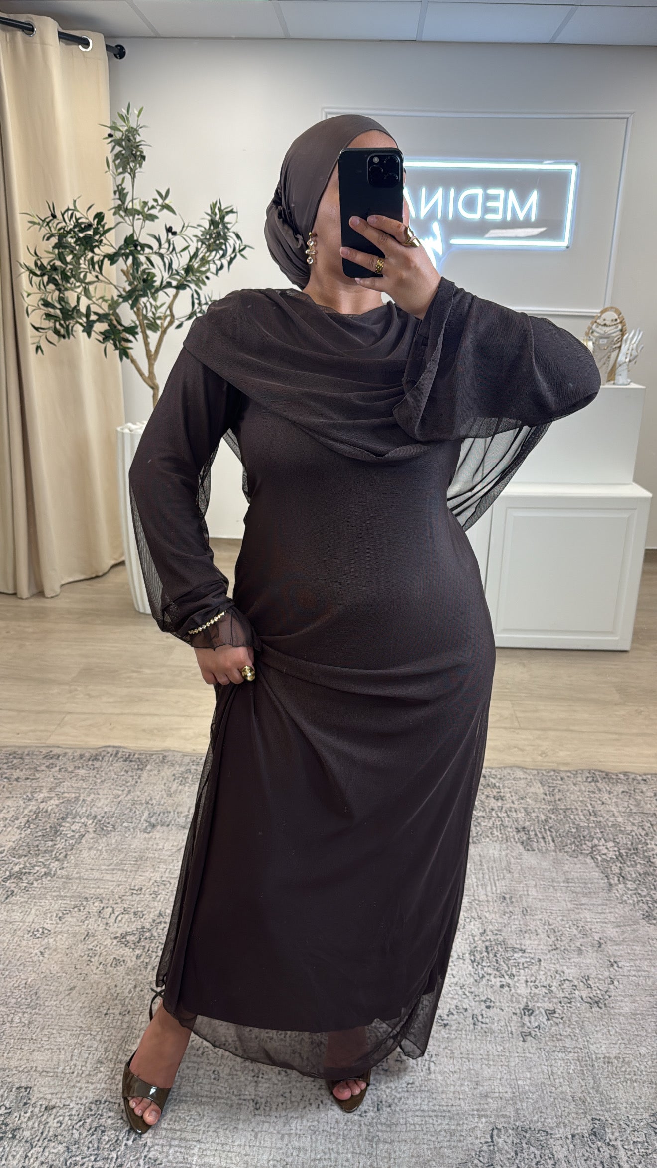 ROBE LEYNA EN TULLE [ choco ]