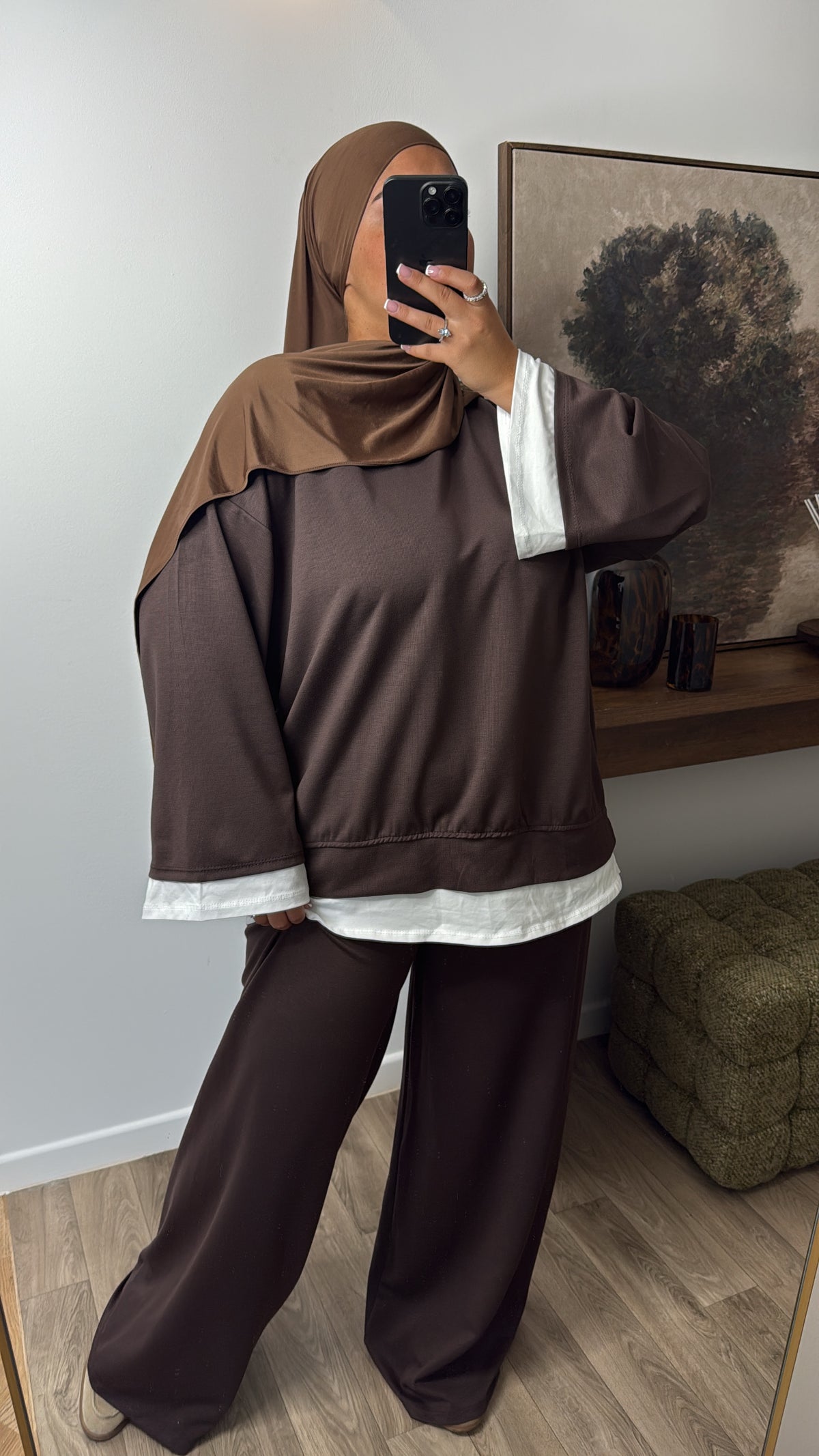 ENSEMBLE OVERSIZE [ marron]