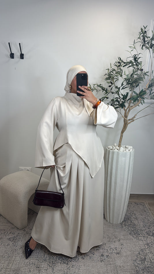 Ensemble jupe Romaissa [ crème ]