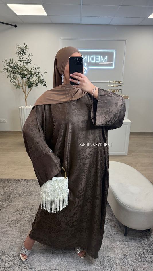ABAYA IMPRIMER [ MARRON ]