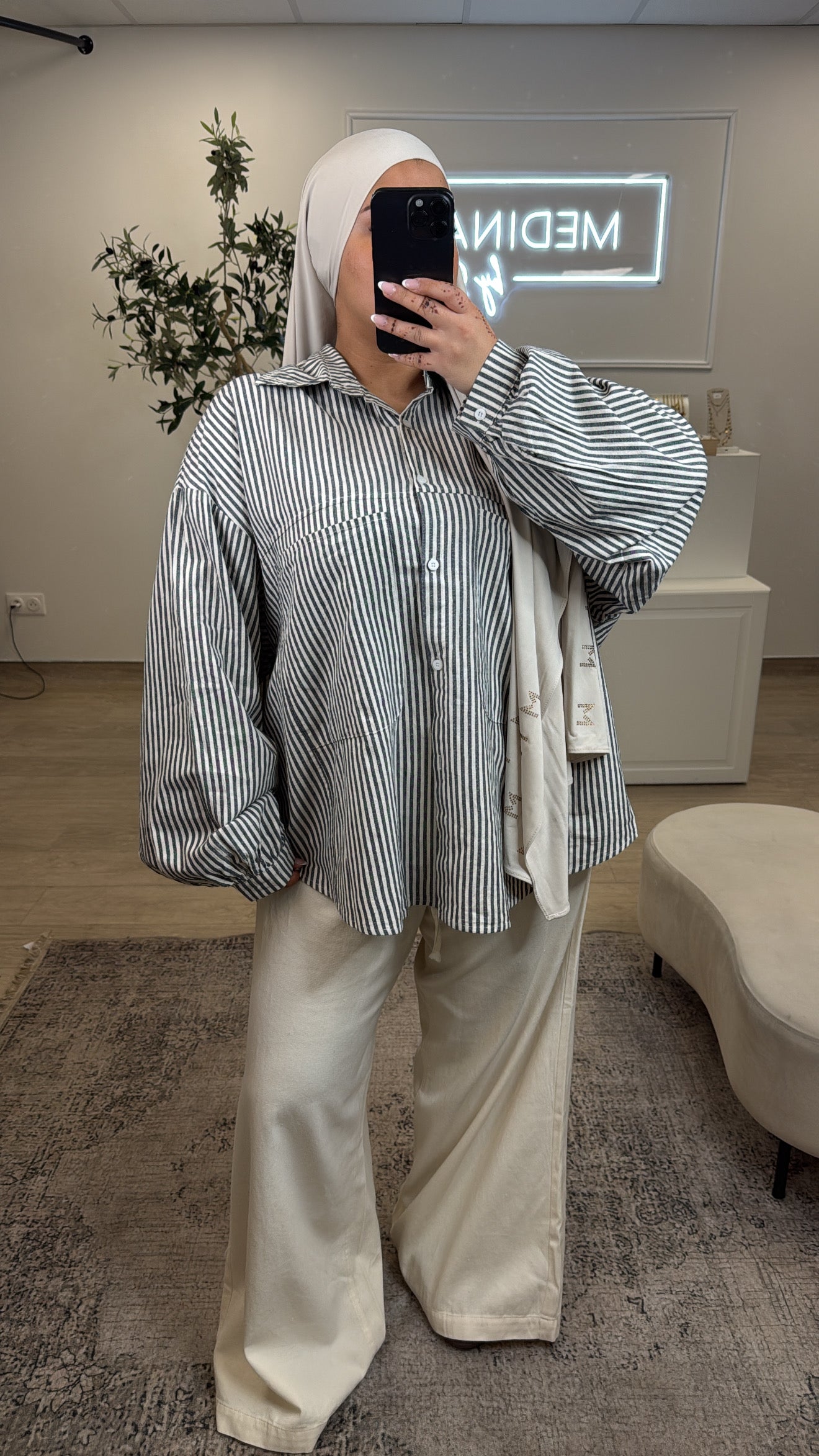 Pantalon en coton [ écru ]