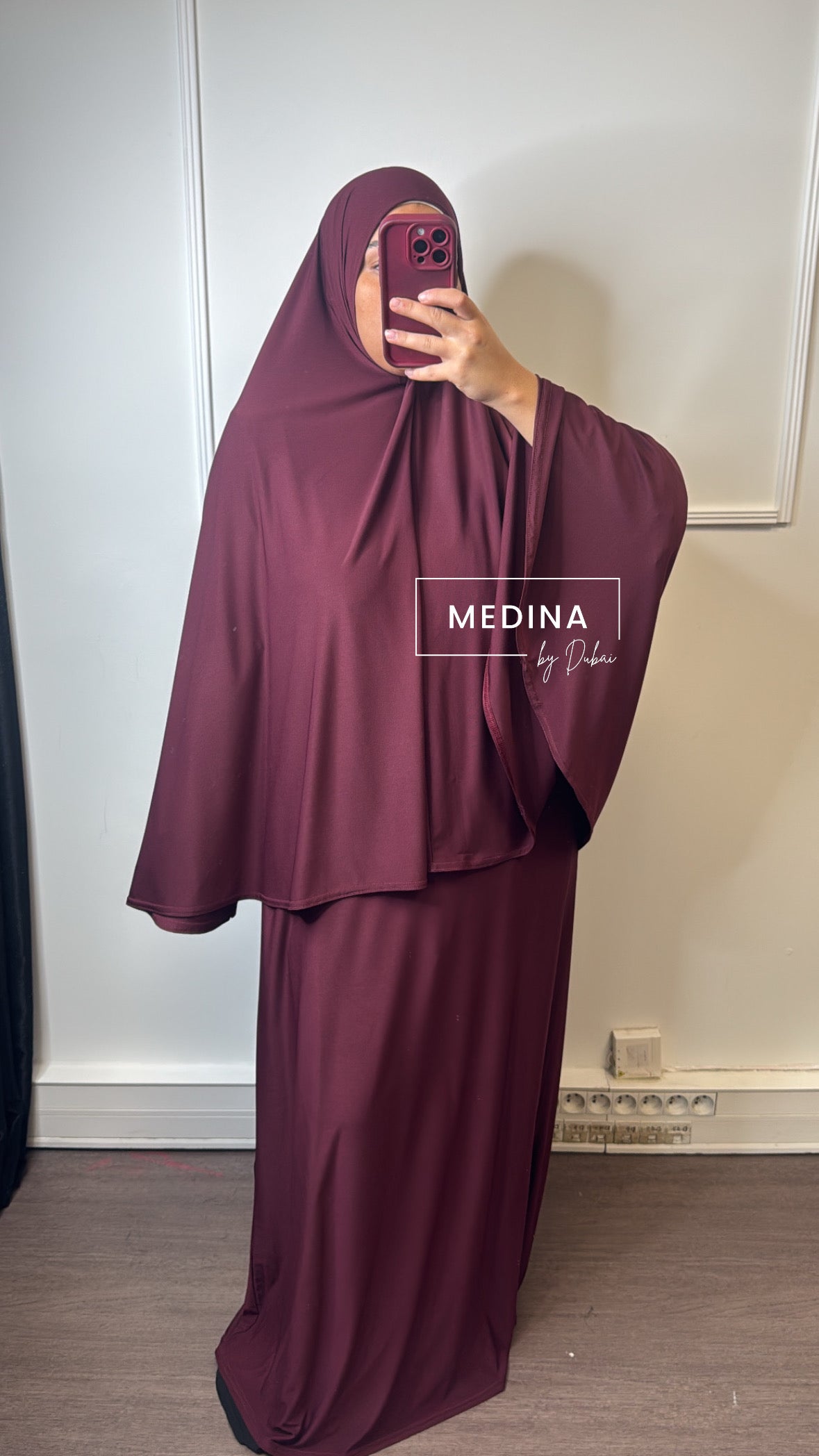 Set de prière en Jersey Premium. [ bordeau]