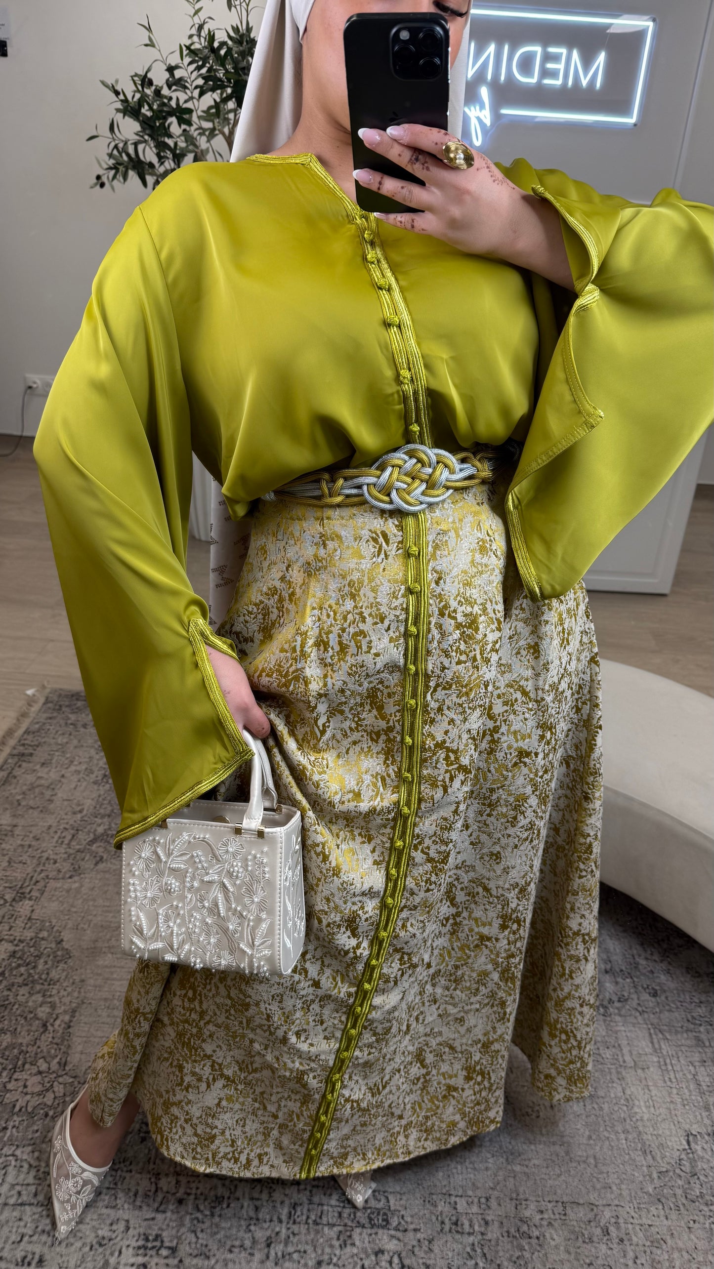 Ensemble Premium imprimé [ olive ]