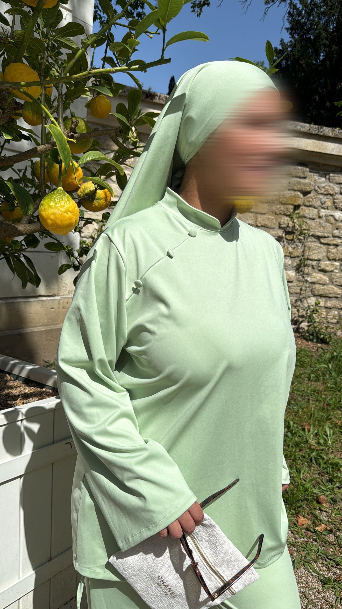Burkini Premium 3 pièces à bouton [ Vert ]