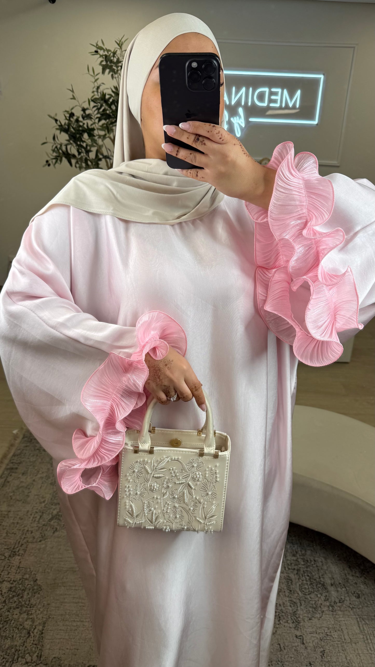 ABAYA SYRA [ rose ]