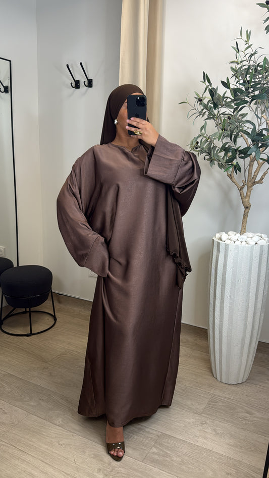 Abaya Talya Premium [ Marron ]