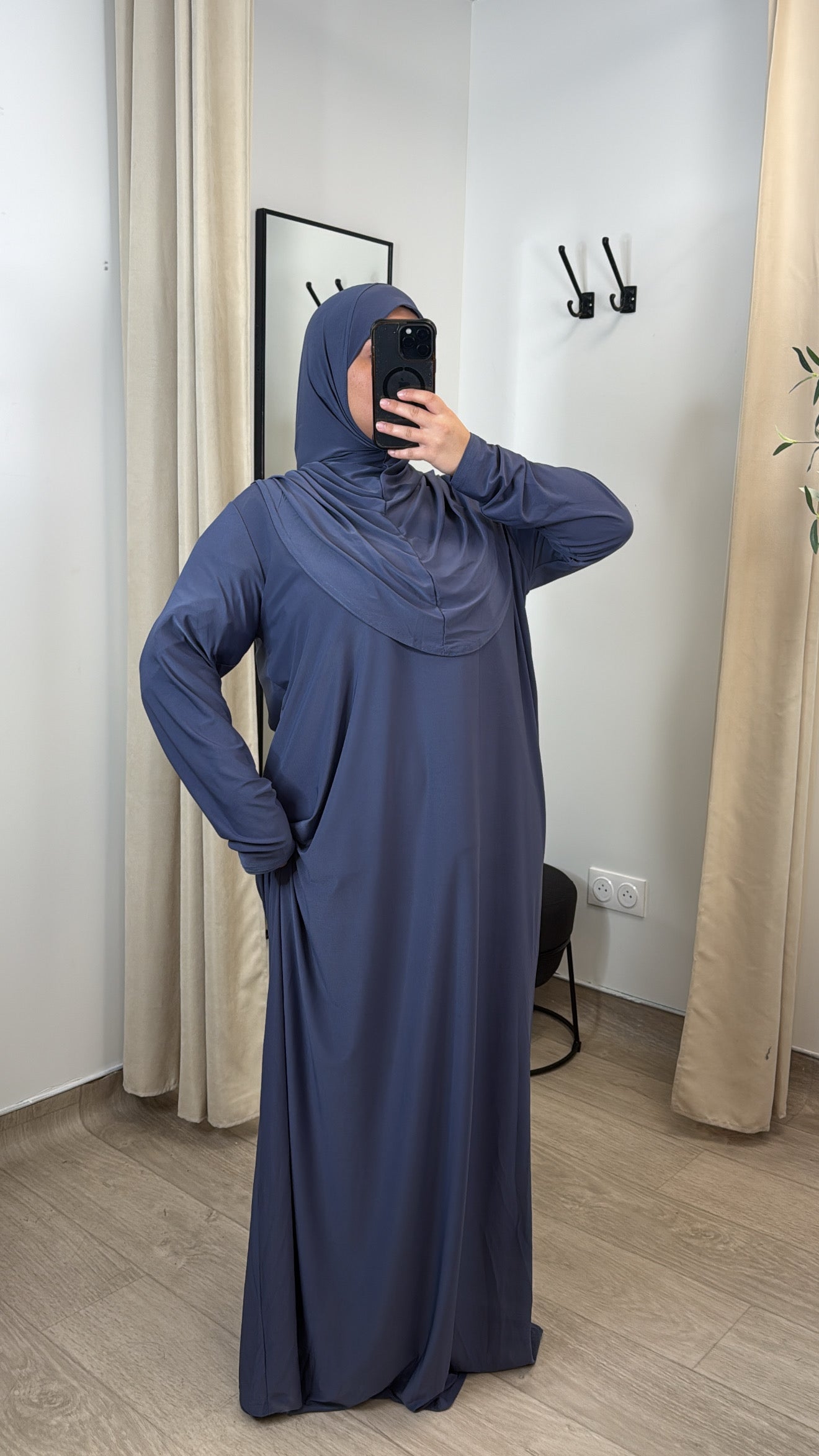 SET CAGOULE EN JERSEY PREMIUM [ bleu ]