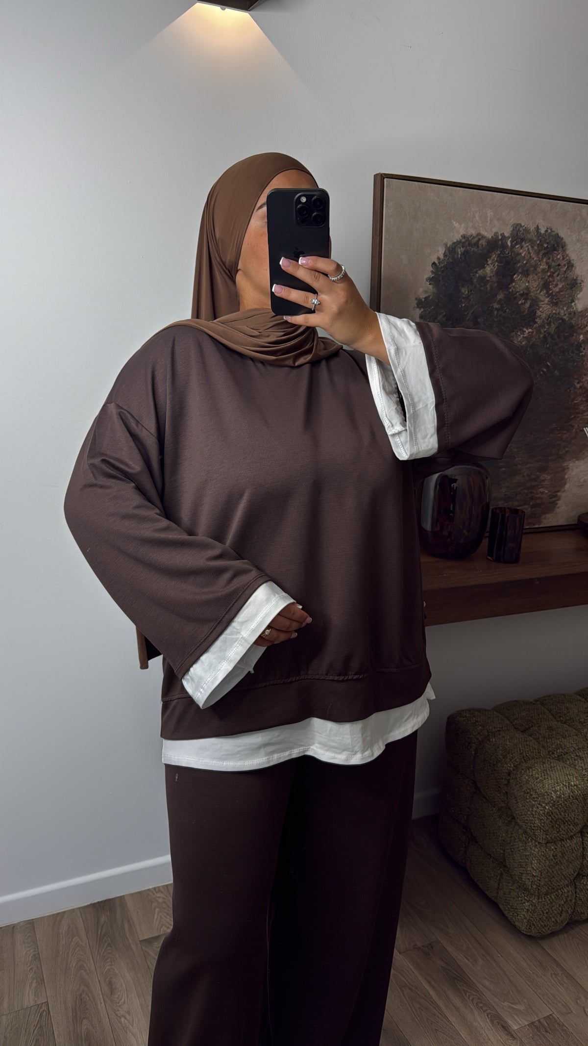 ENSEMBLE OVERSIZE [ marron]