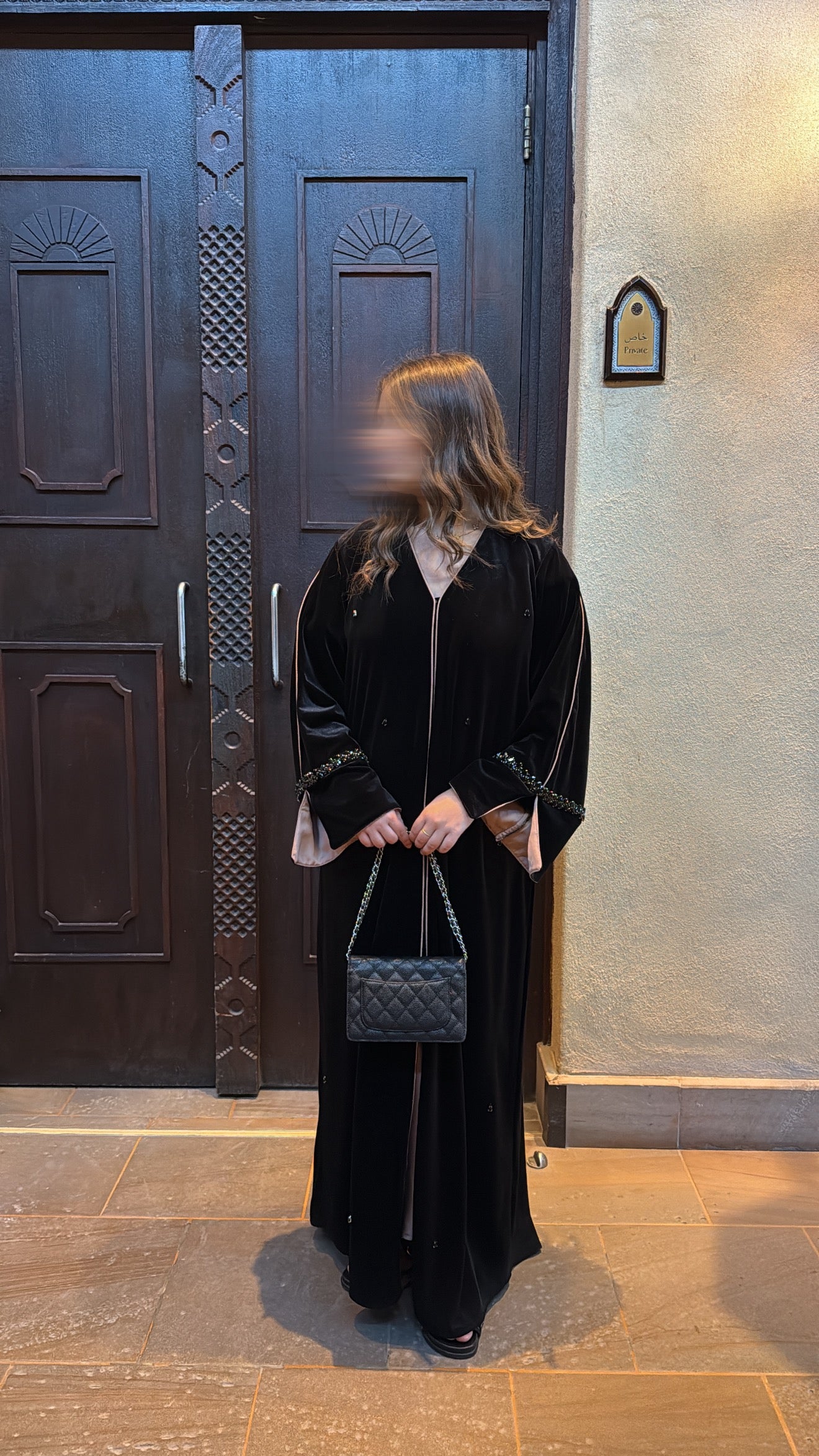 ABAYA VELOURS MEDINA [ black ]