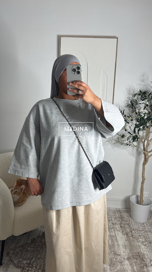T-shirt long respirant [ gris ]