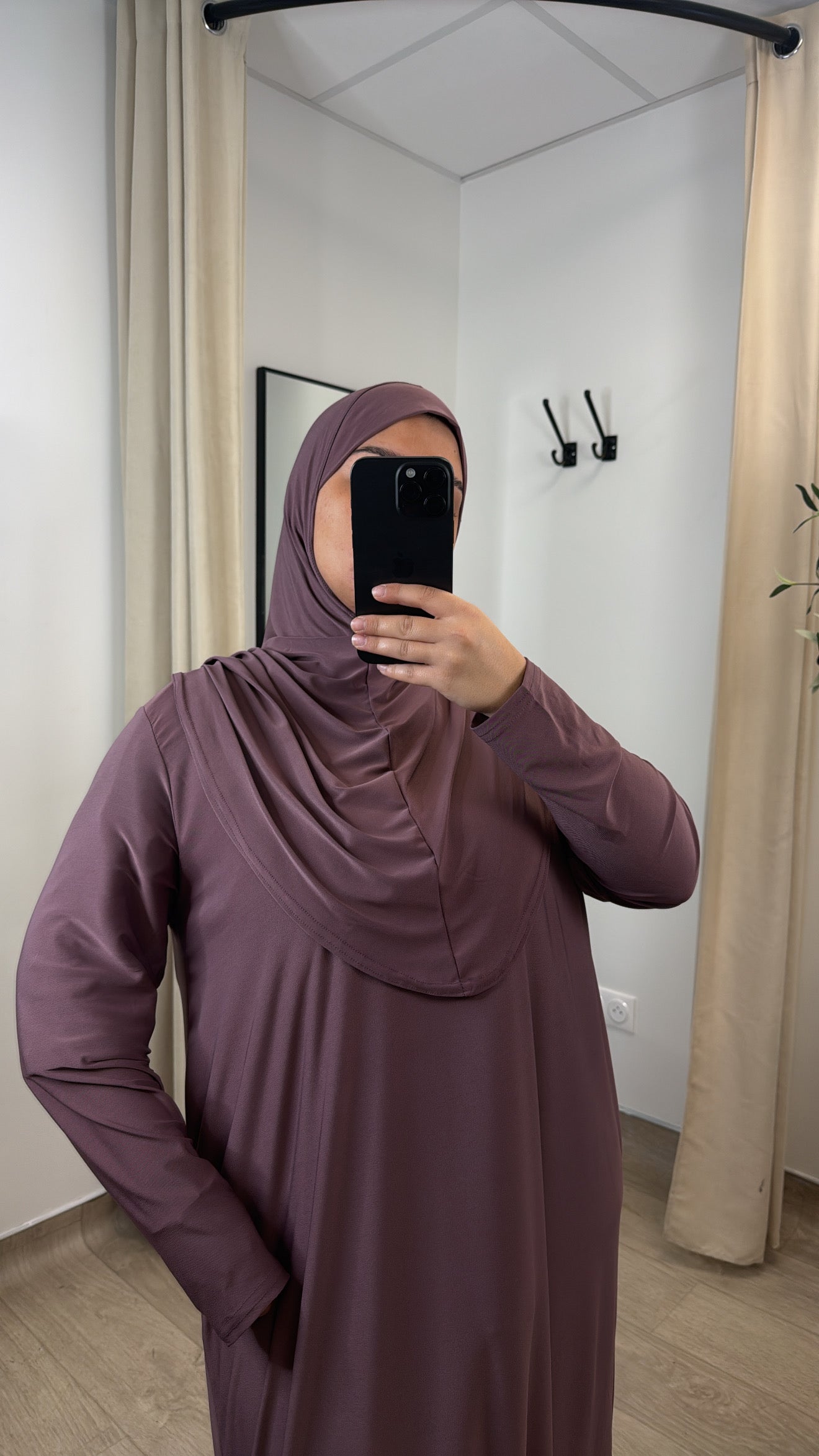 SET CAGOULE EN JERSEY PREMIUM [ mauve ]