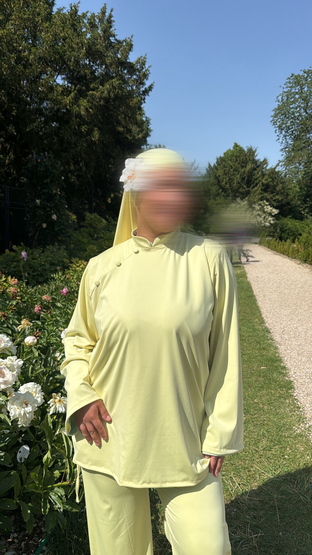 Burkini Premium 3 pièces à bouton [ jaune ]
