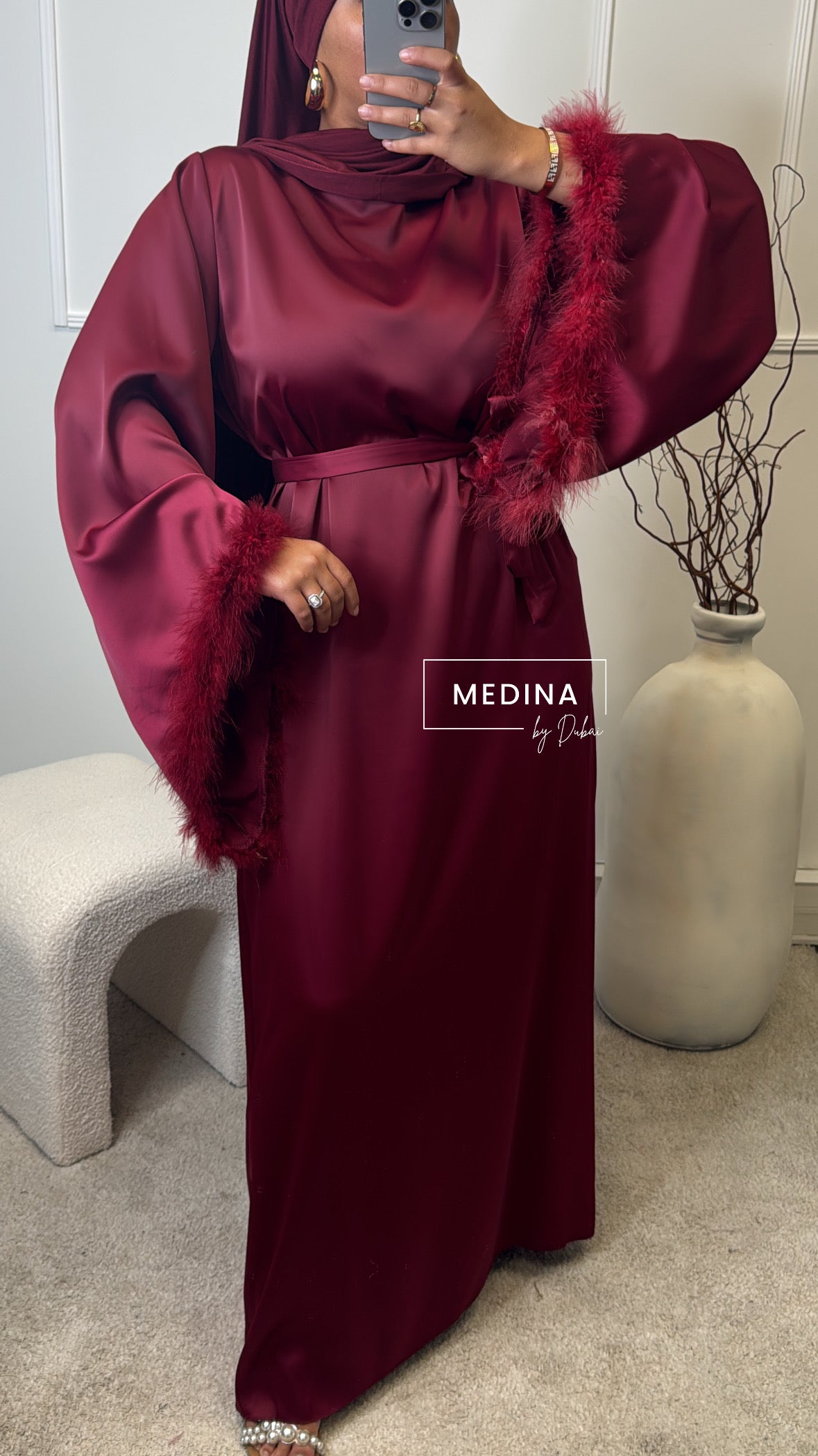 Robe Plume [ bordeau]