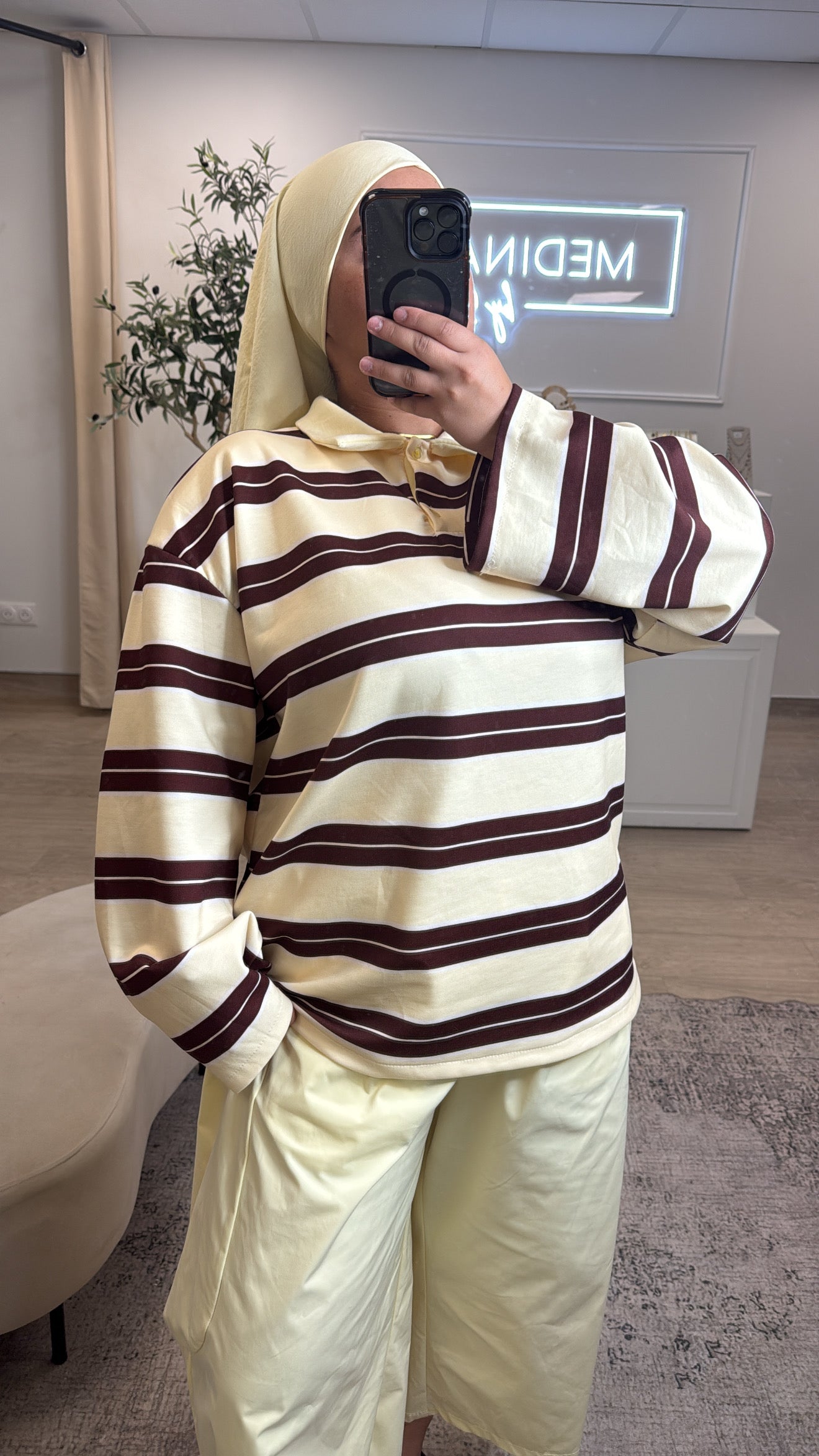 POLO A CARREAUX [ jaune]