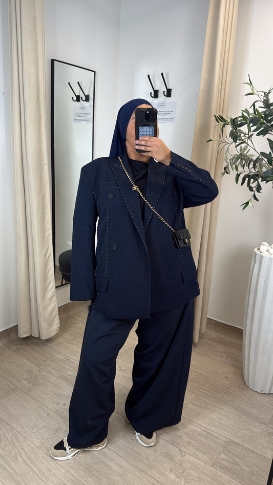 Blazer couture Premium  [ bleu marine ]