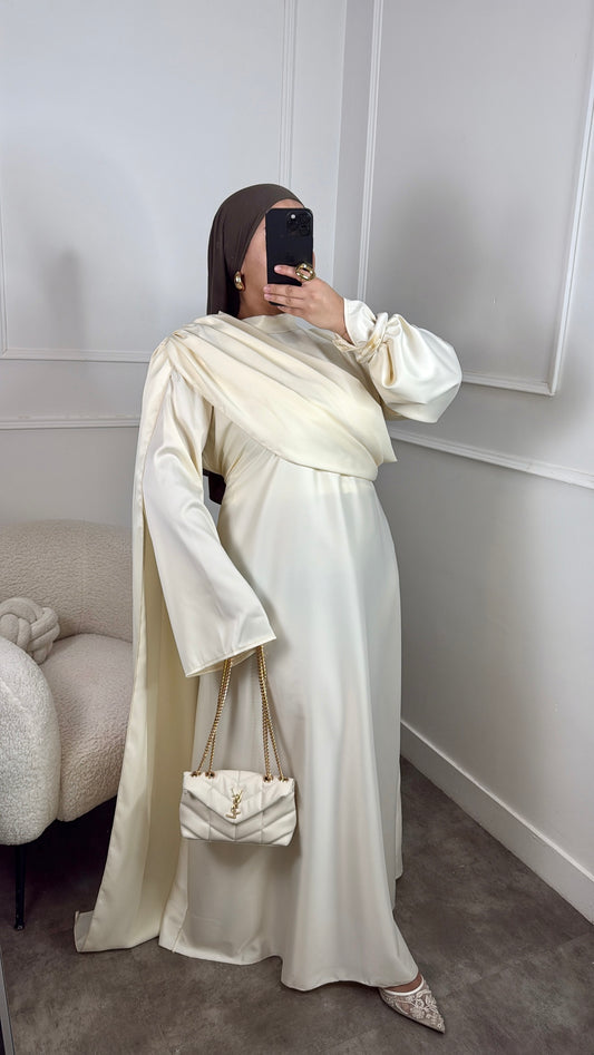 ROBE LEYA [ crème ]