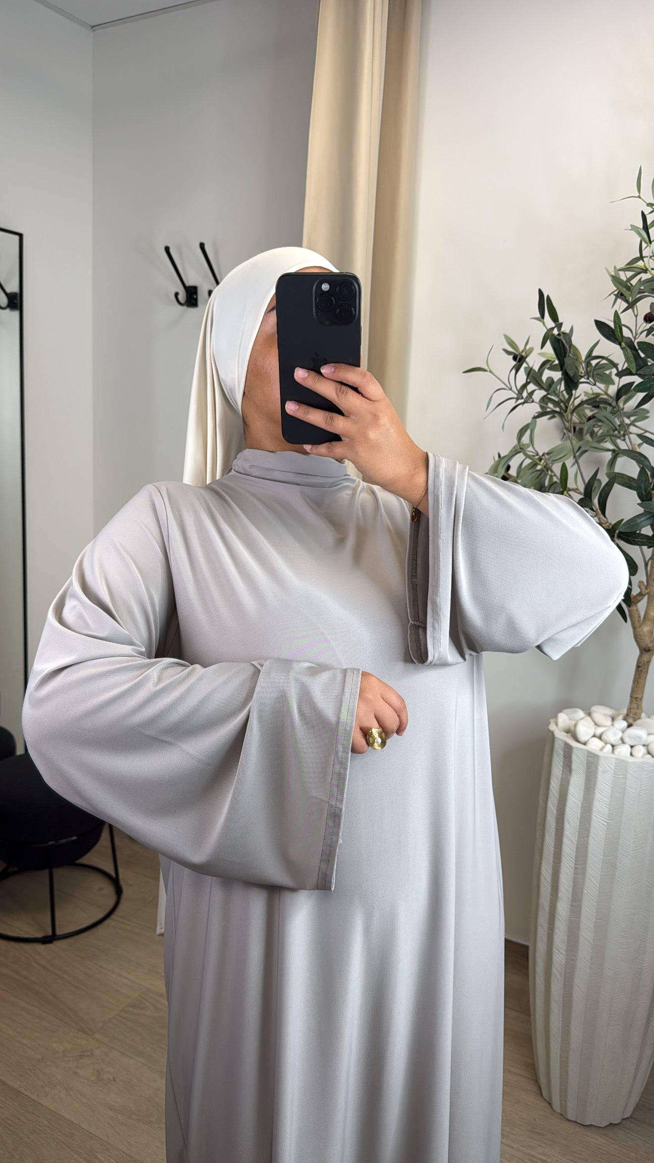 Abaya  Jersey Premium [ Grey ]
