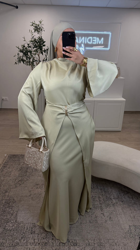 ROBE PREMIUM AVEC BROCHE [ vert ]