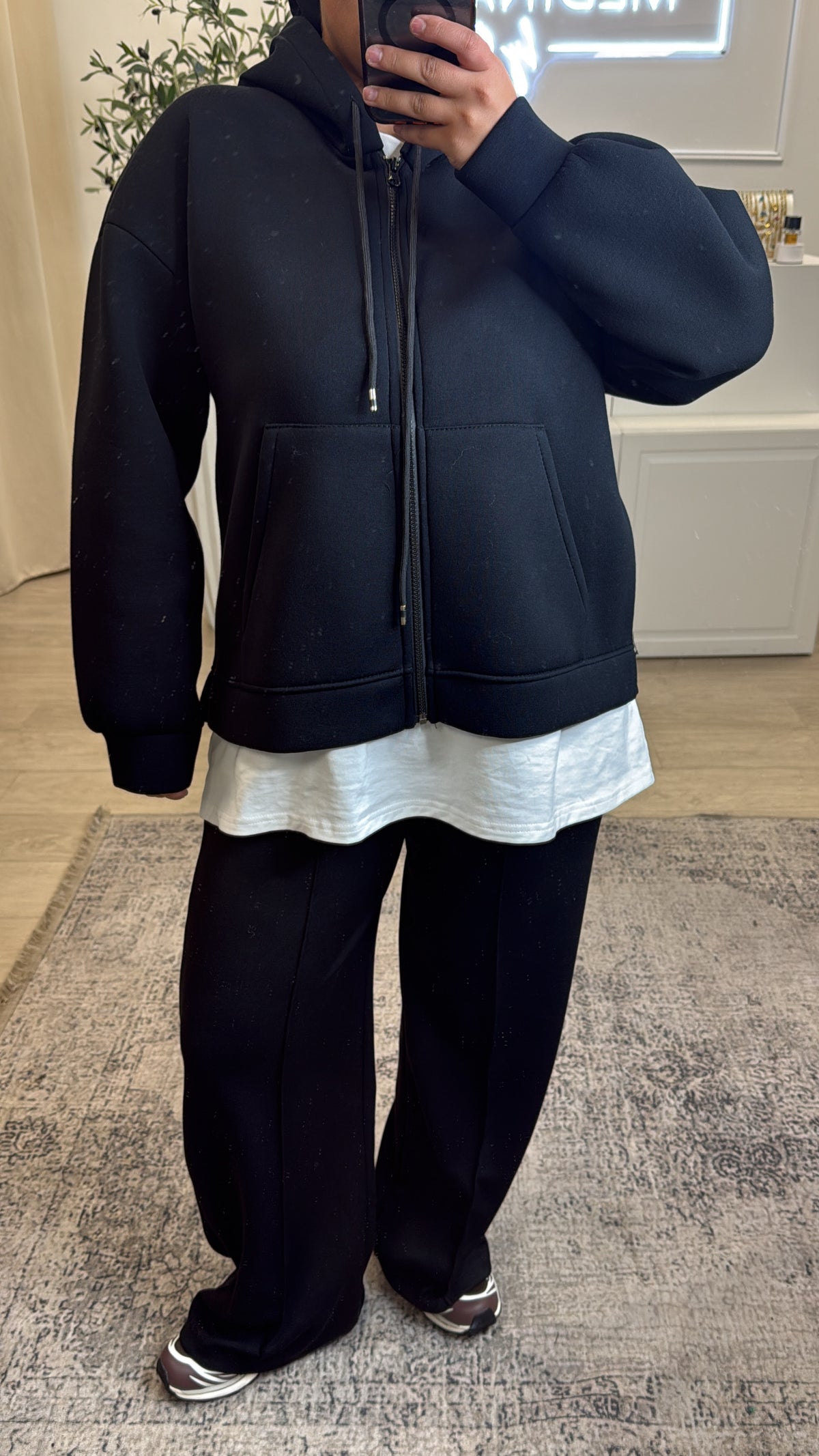 Gilet à capuche [ noir ]