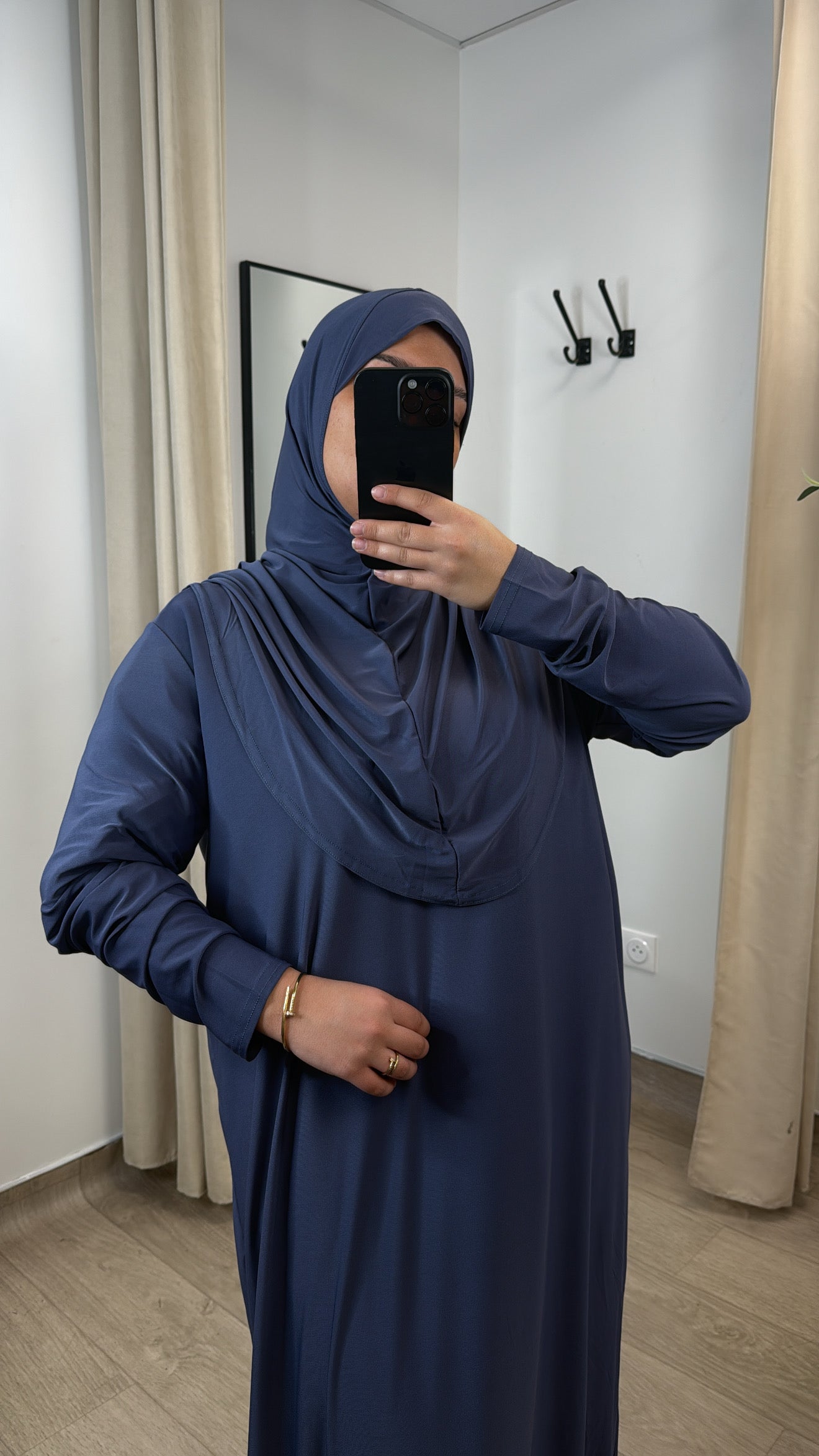 SET CAGOULE EN JERSEY PREMIUM [ bleu ]