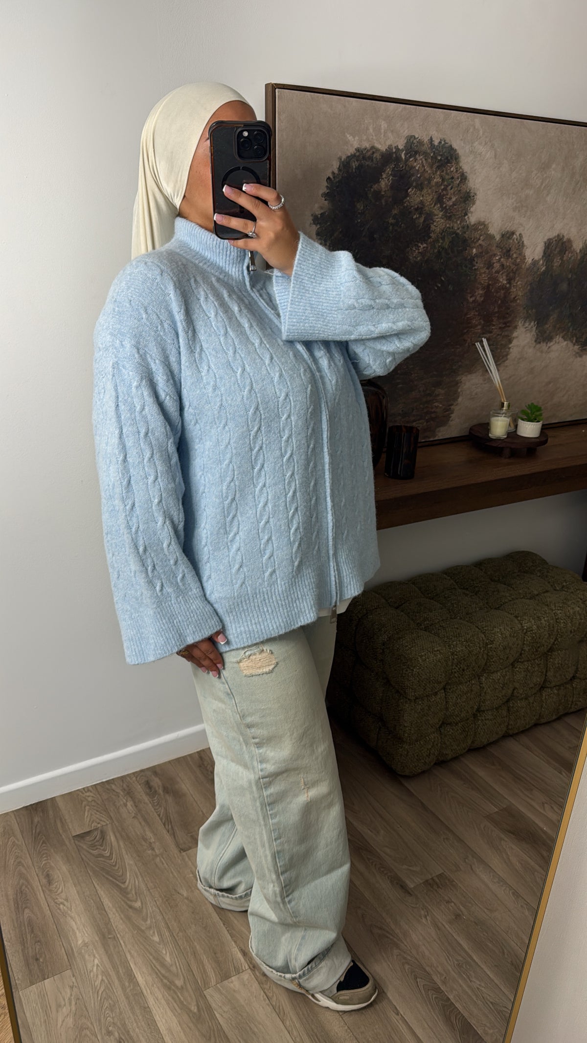 GILET CROCHET [ bleu ]