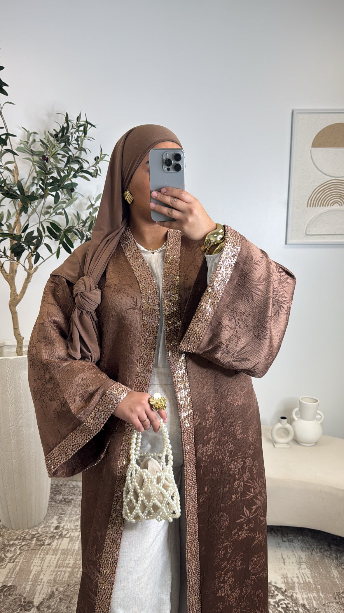 Kimono Maeva Luxe [ marron ]