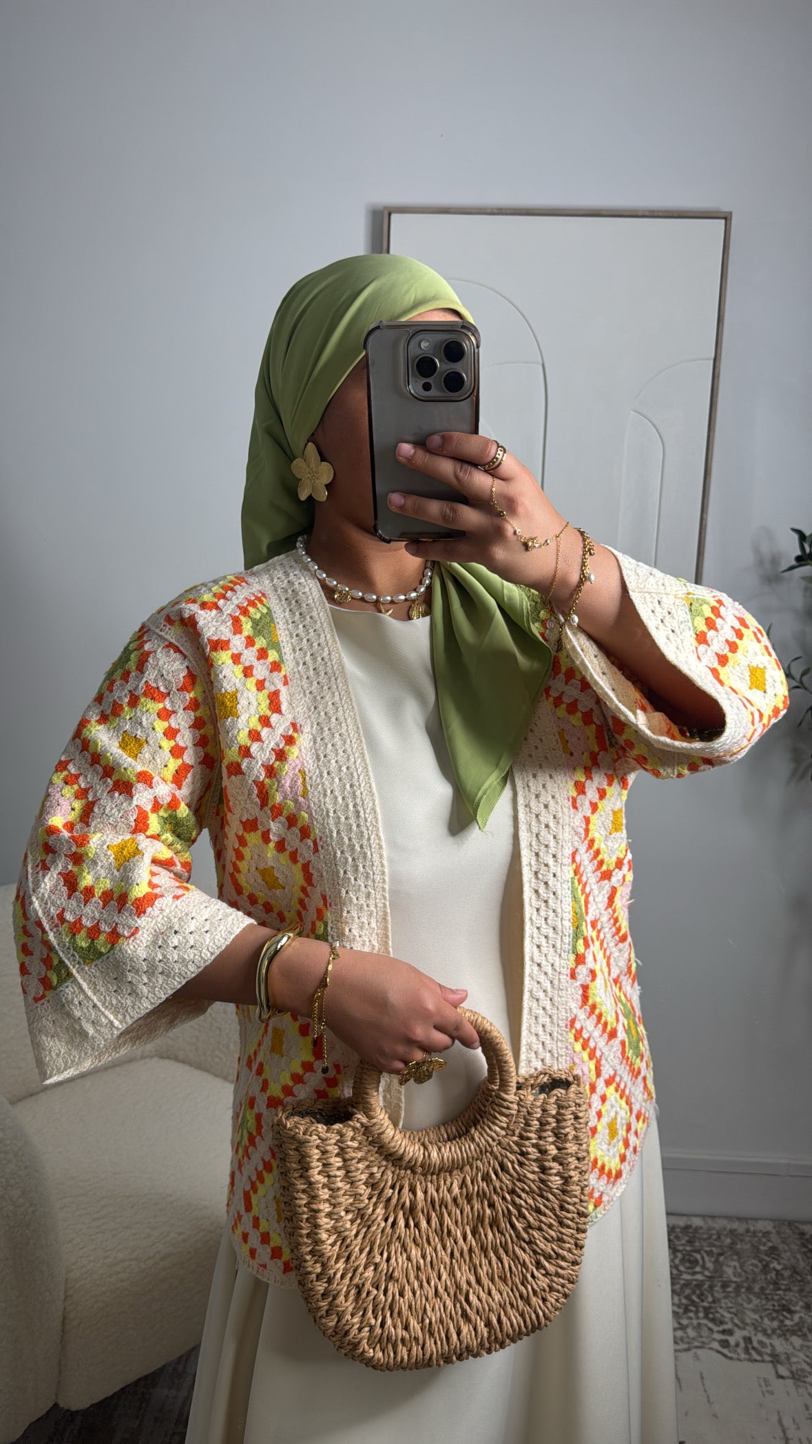 Gilet crochet Dounia [ orange ]
