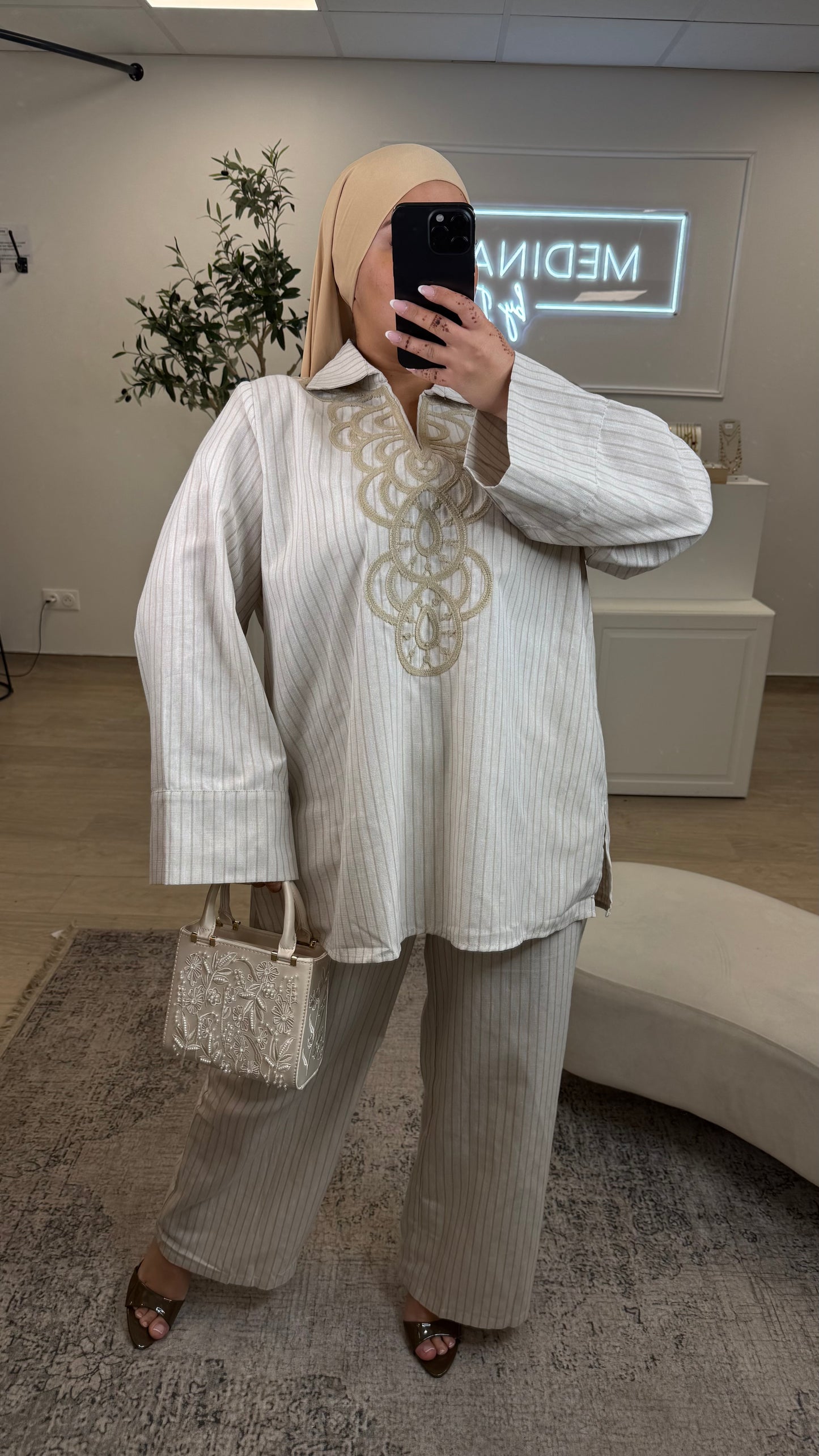 Ensemble Premium en lin [ beige ]