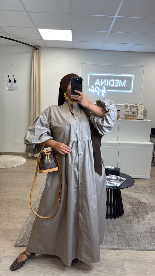 Robe bouffante [ taupe ]