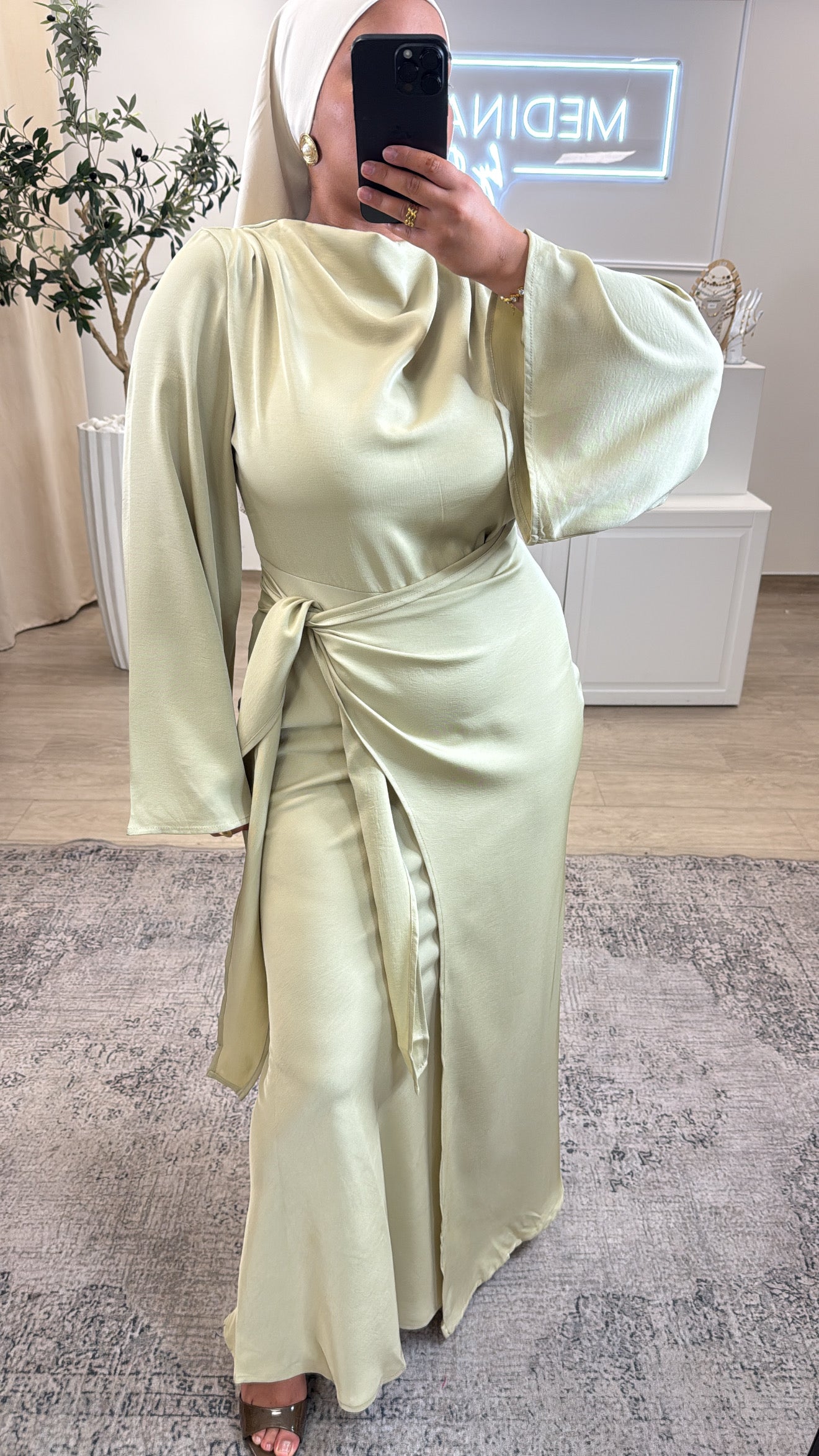 ROBE PREMIUM AVEC JUPE YASMINE [ VERT ]