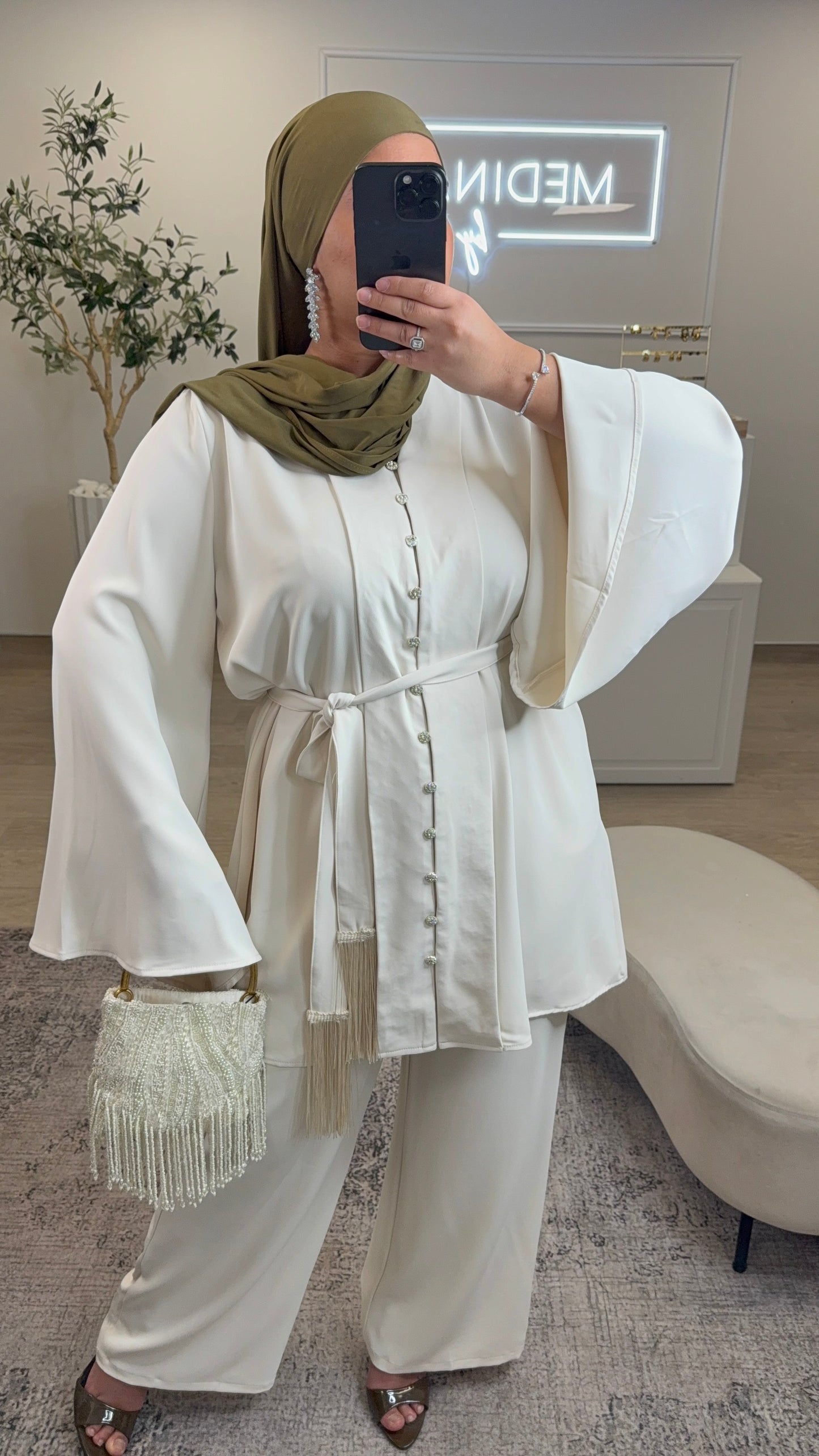 ENSEMBLE SIA DIAMANT [ crème ]
