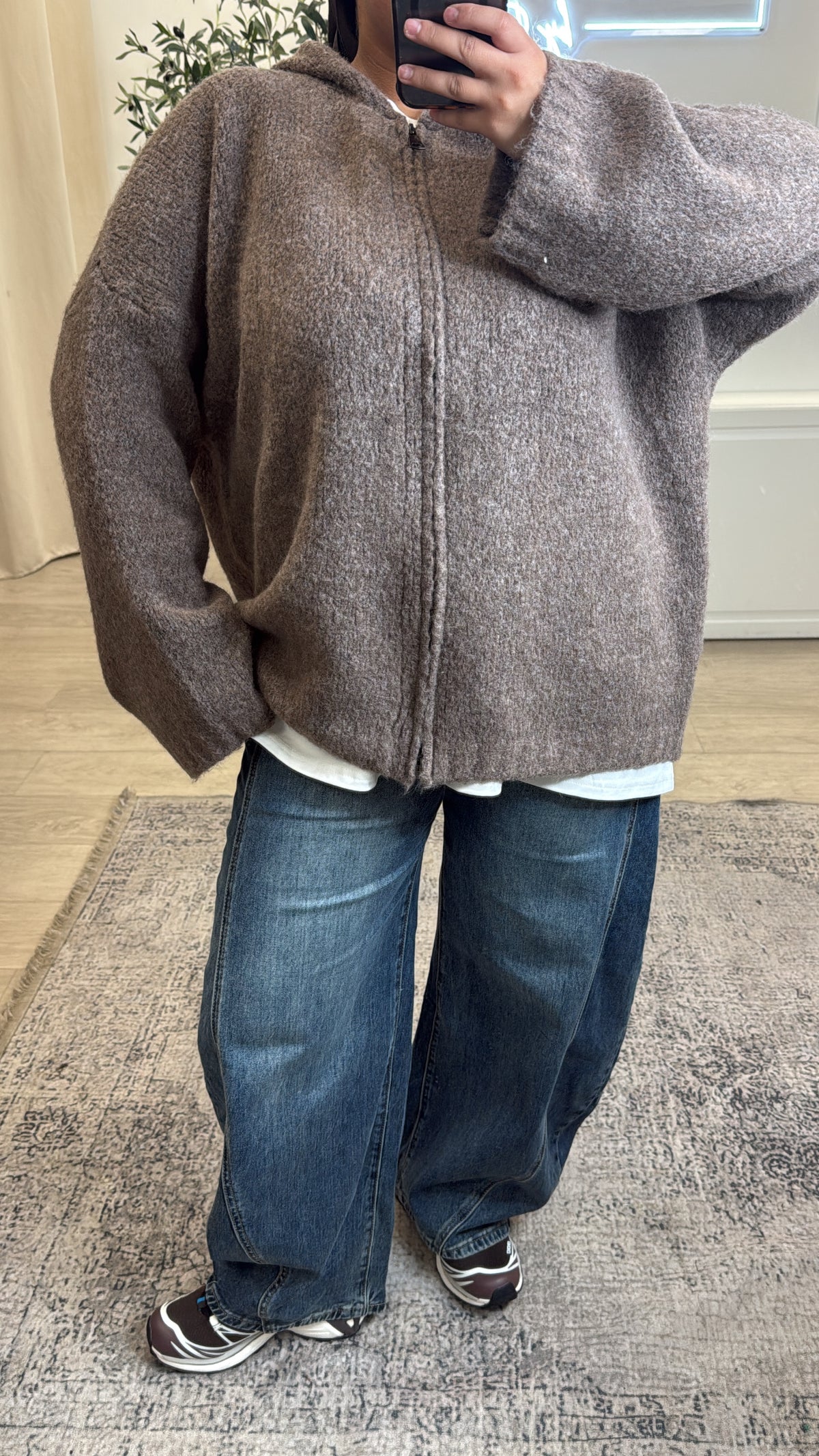 Gilet à capuche [ mocca ]