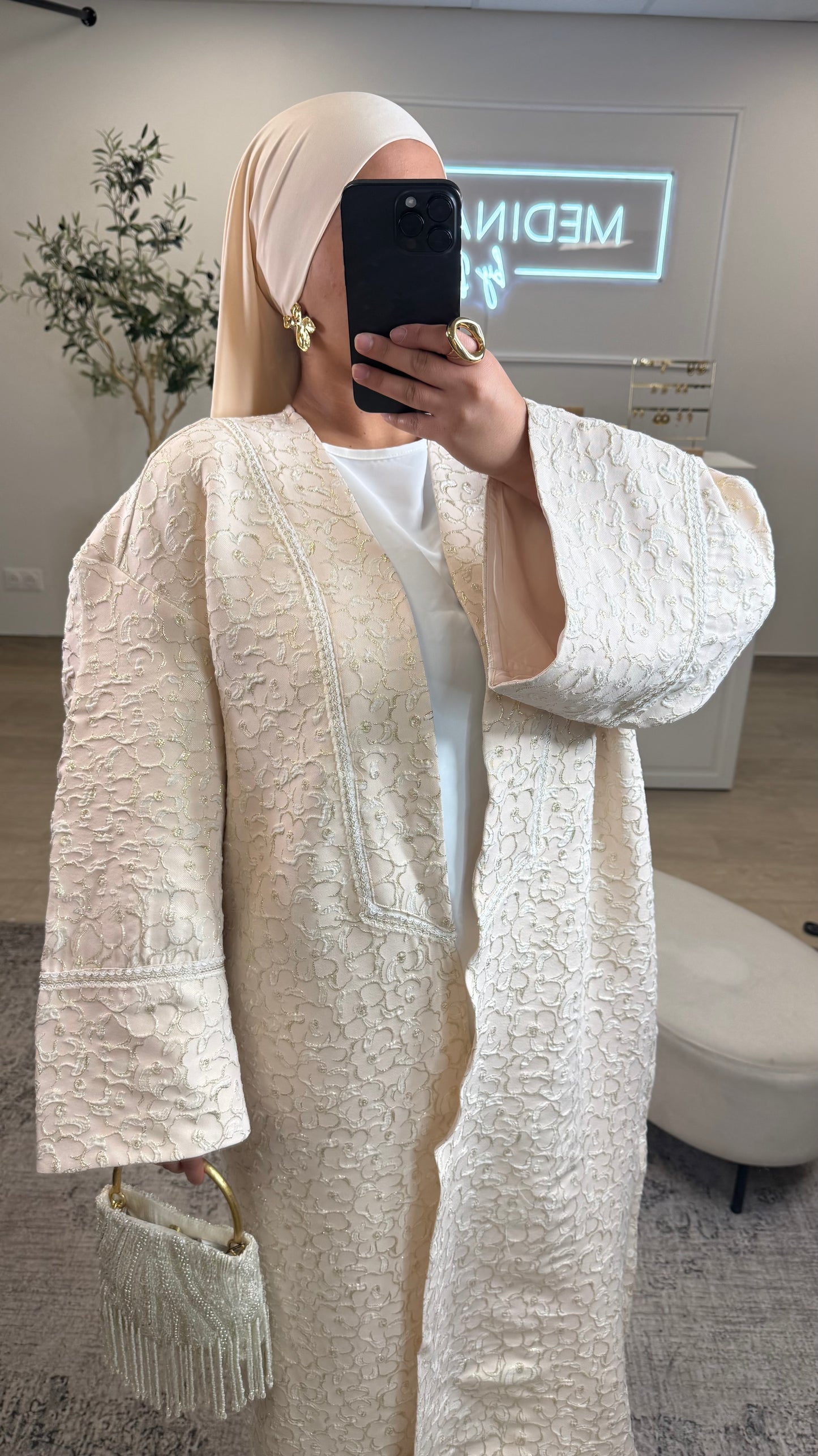 KIMONO EN BROCARD [ rose ]