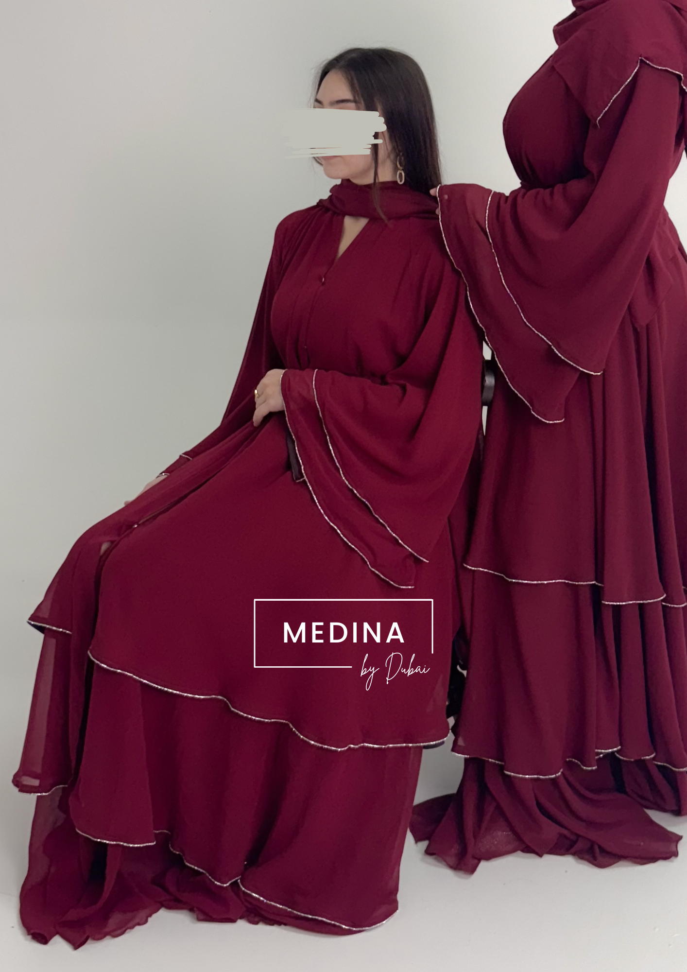 Abaya Belle [ bordeau ]