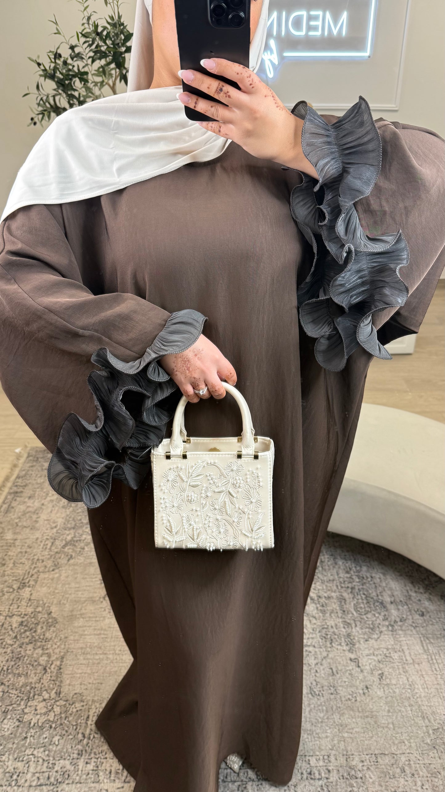 ABAYA SYRA [ marron ]
