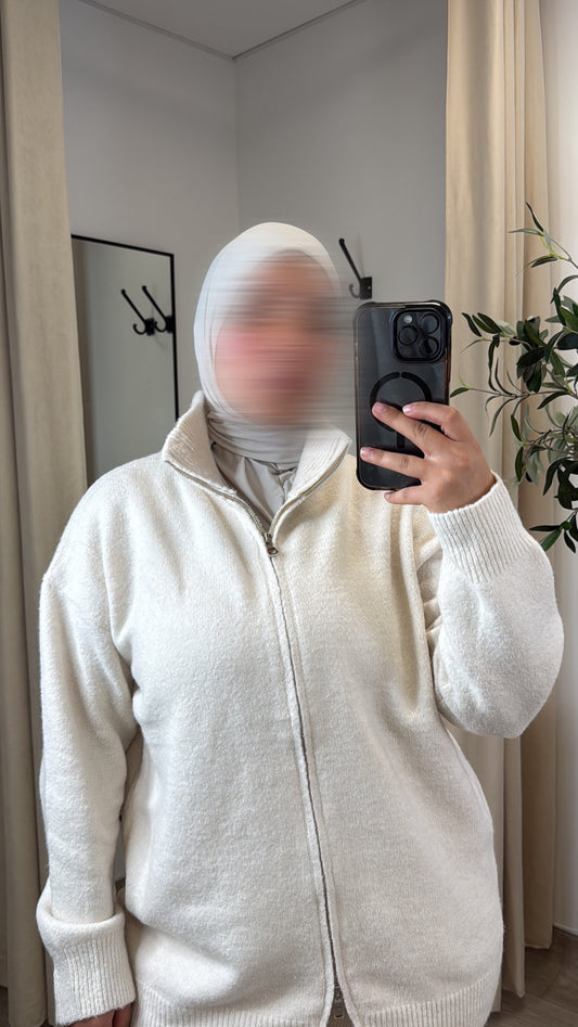 Cagoule Jersey Premium à bouton [ écru ]