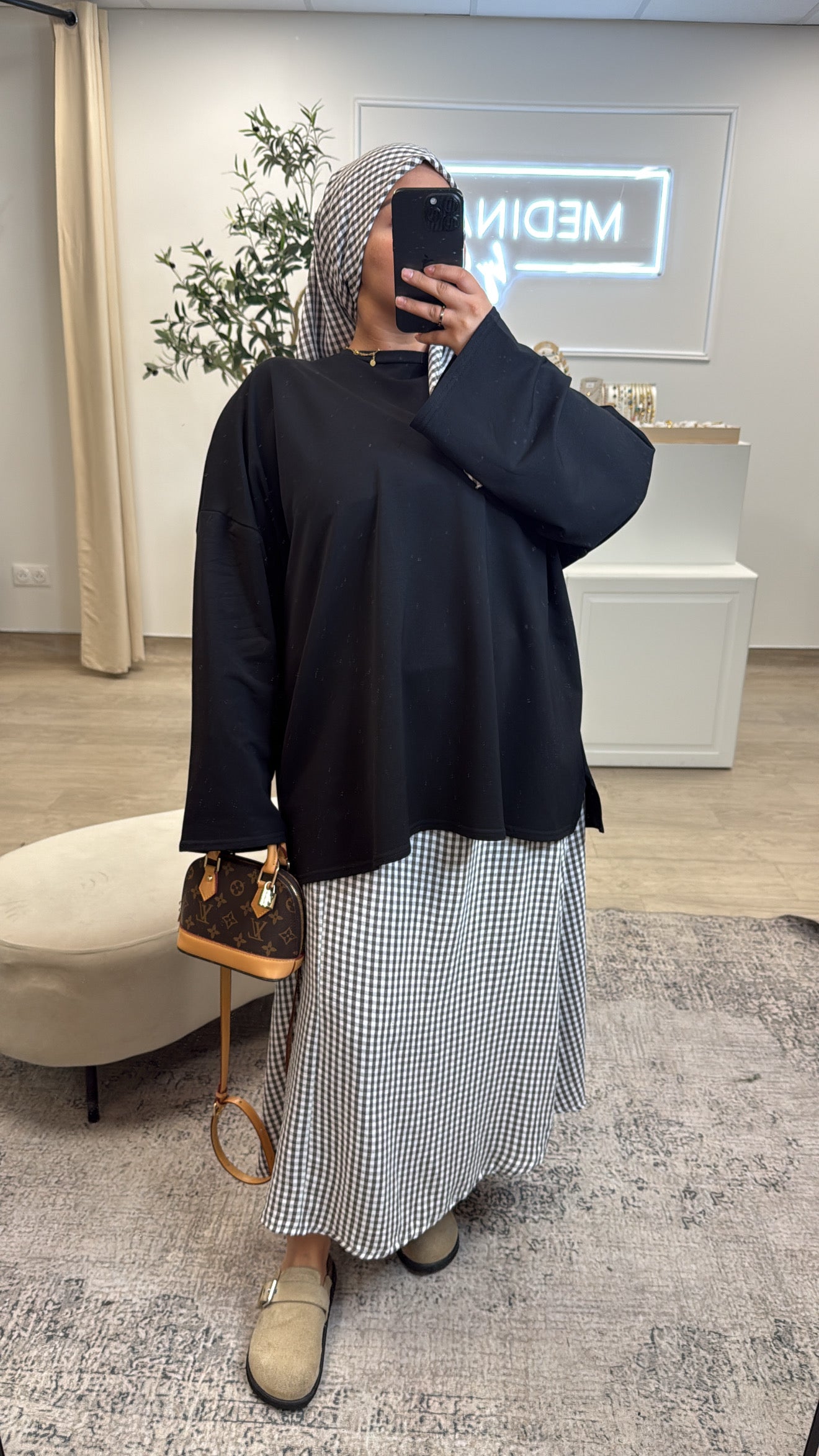 T-shirt en coton oversize [ noir ]