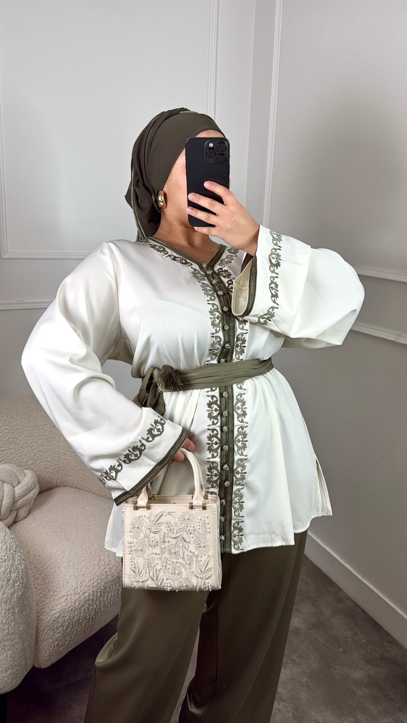 ENSEMBLE JABADOR BRODÉ [ kaki ]