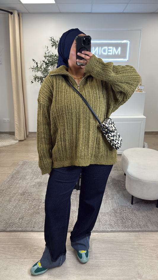 Sweat Maille [ olive ]