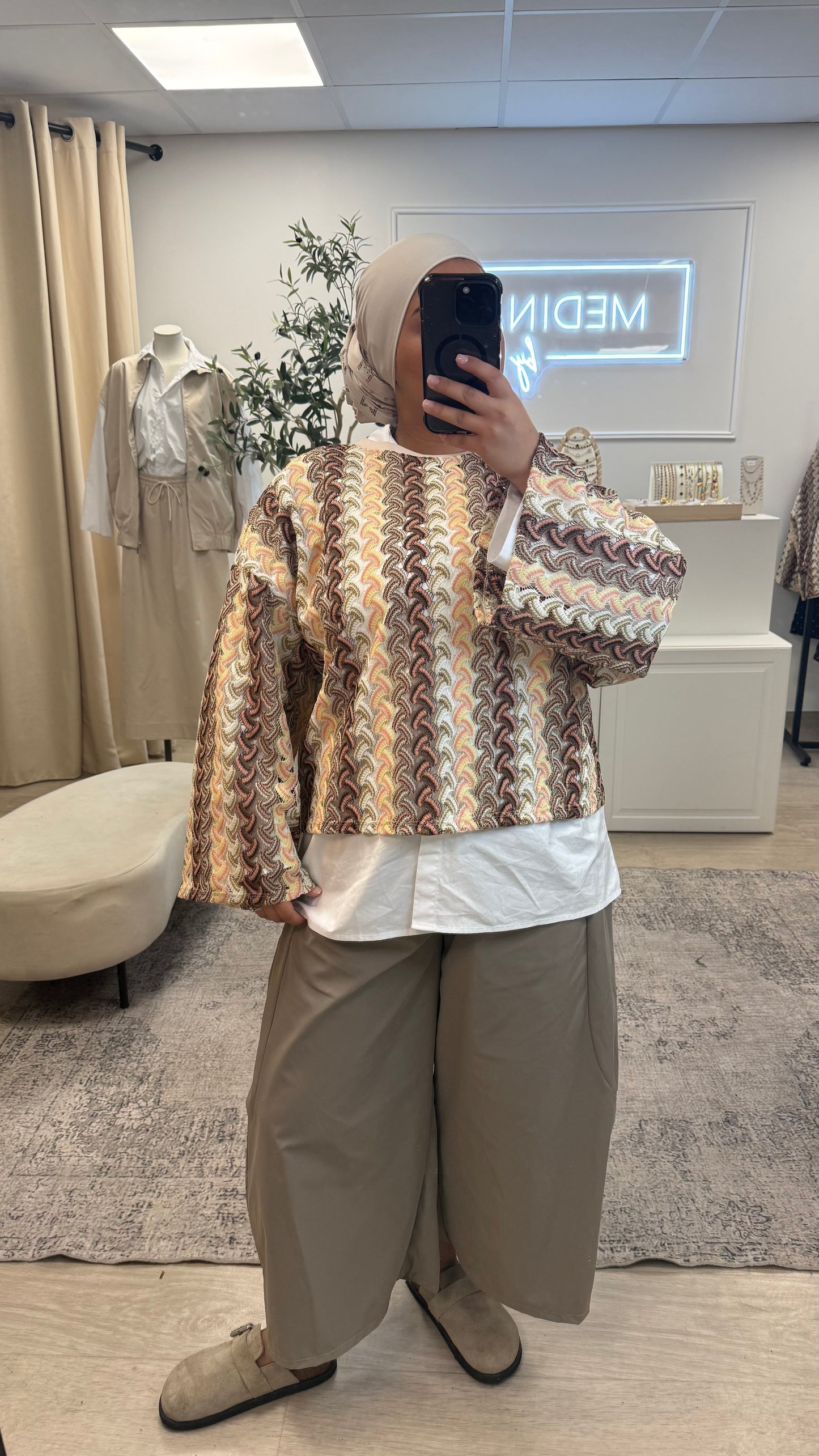 PULL LAMIA CROCHET [ camel ]