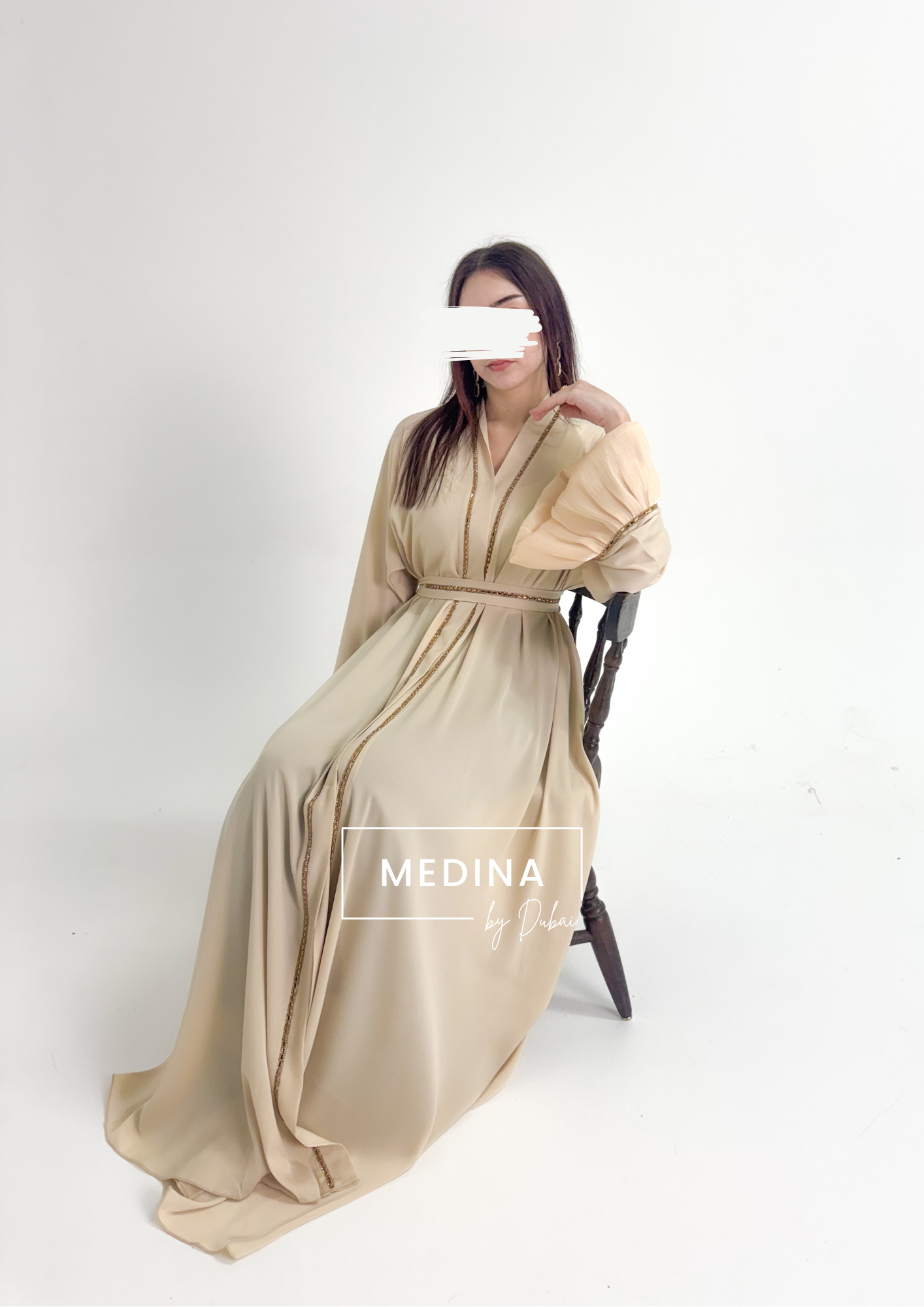 Abaya Majda [ crème ]
