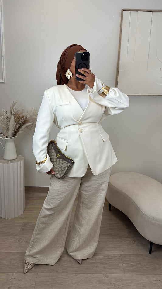 Blazer Premium cintré [ crème ]