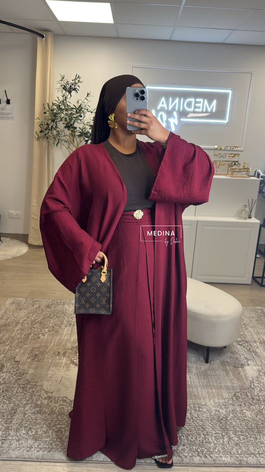 Ensemble Kimono Nour [ bordeau]