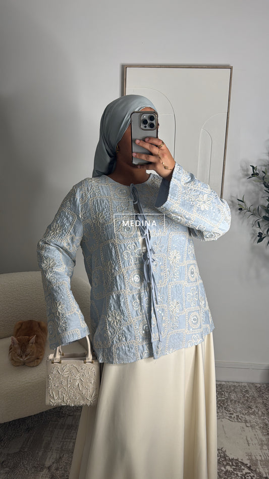 Gilet bohème [ bleu ]
