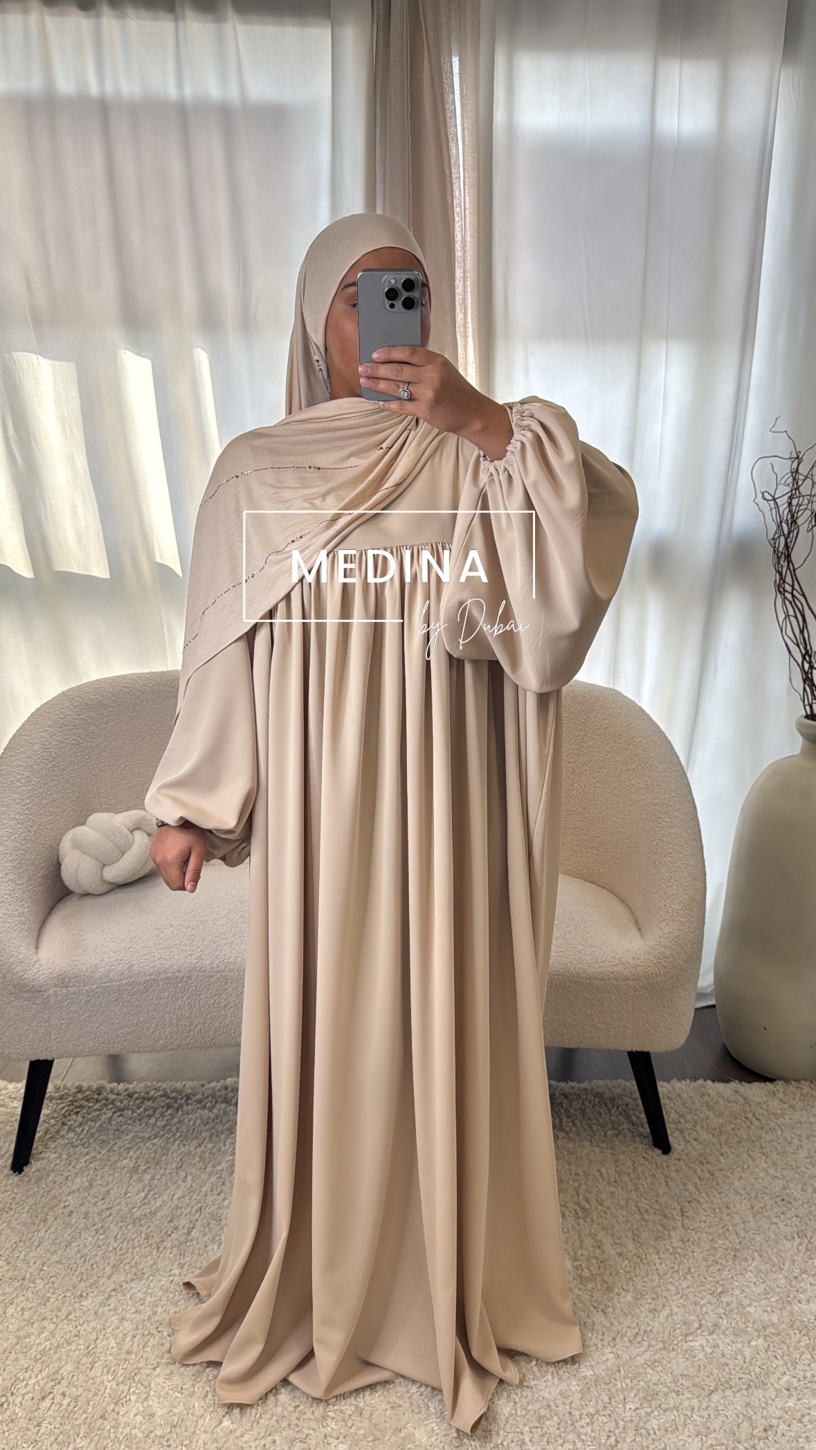 Abaya Zayna [ crème ]