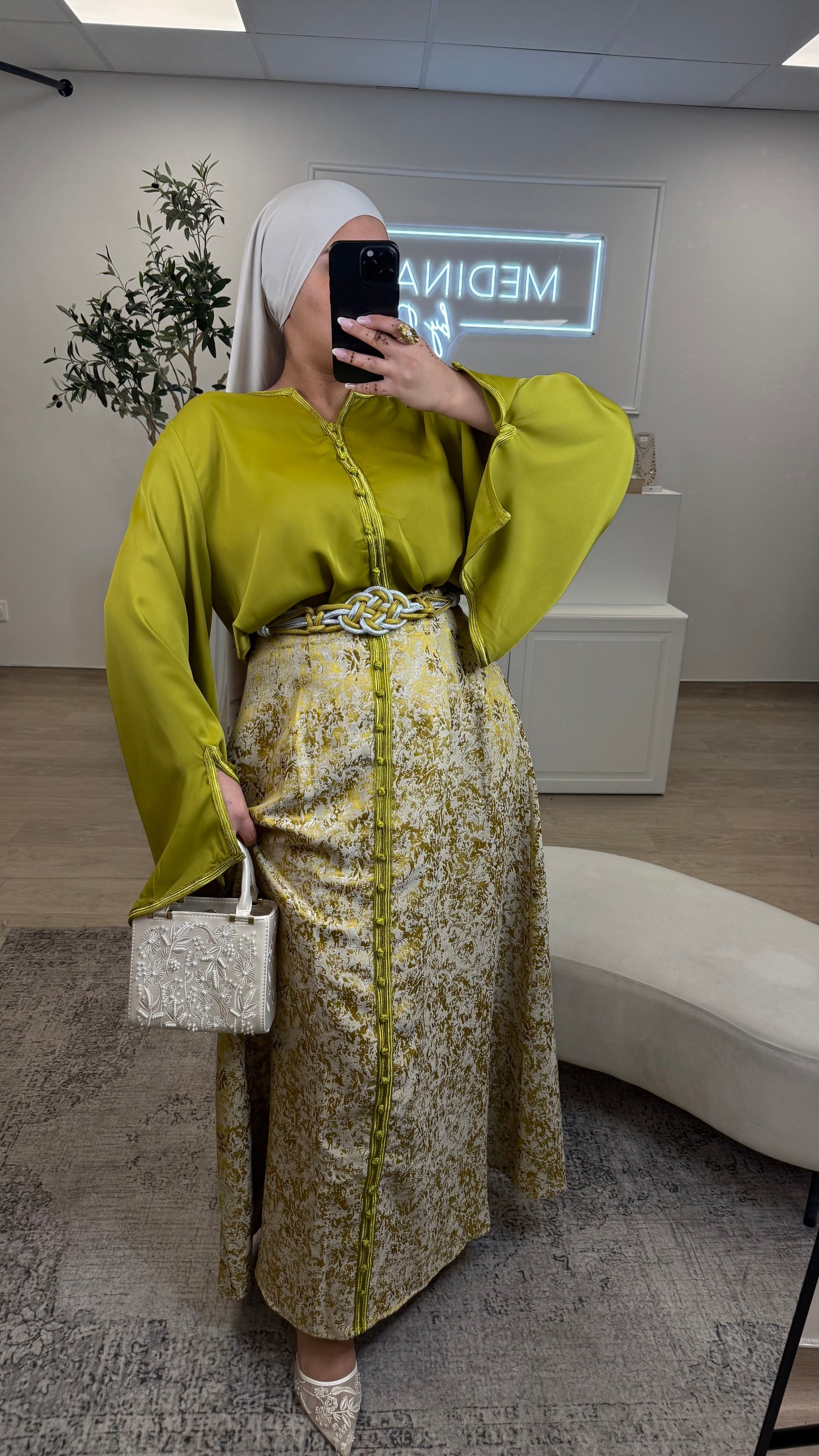 Ensemble Premium imprimé [ olive ]