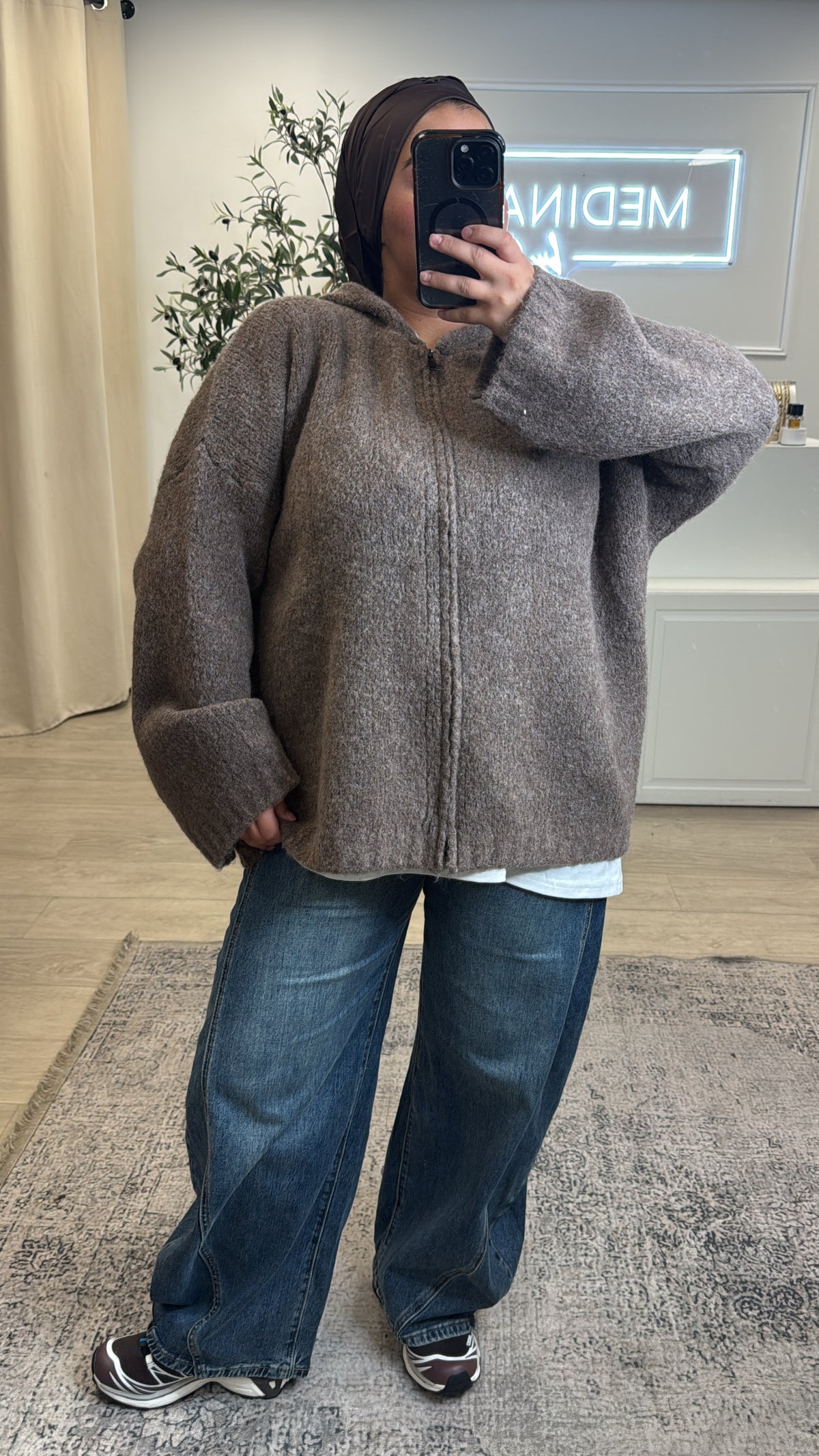 Gilet à capuche [ mocca ]