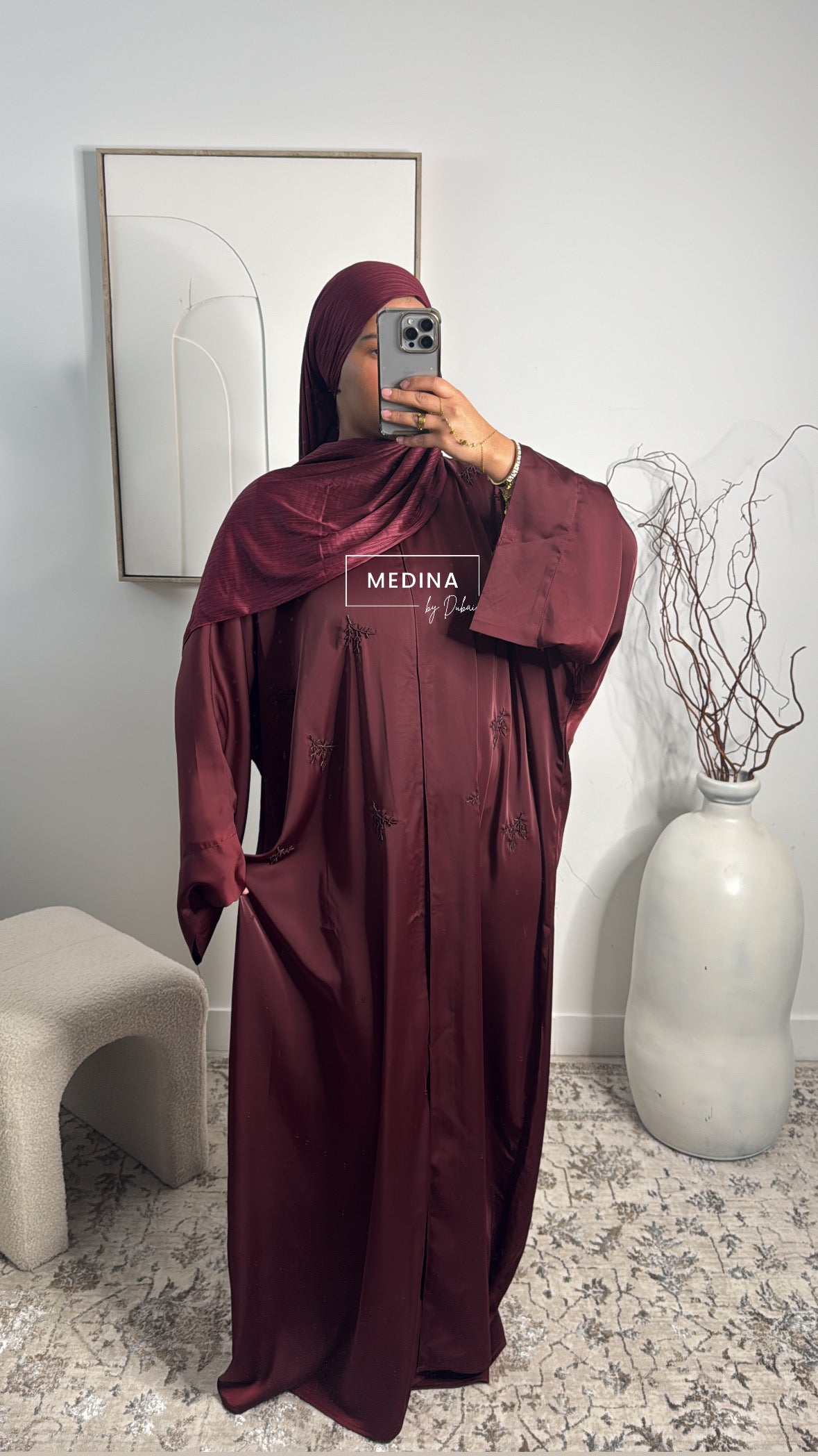 Abaya Leyna [ bordeau ]