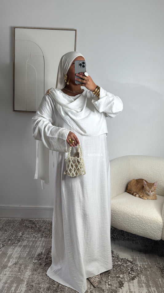 Robe broche Ariana [ blanc ]