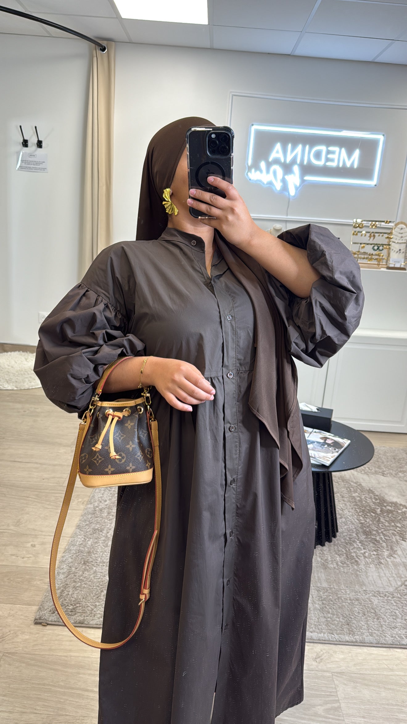 Robe bouffante [ marron ]
